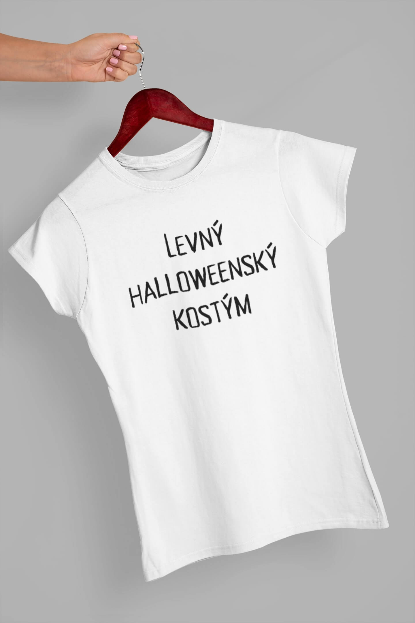 Dámské tričko Levný halloweensky kostým Barva: Bíla