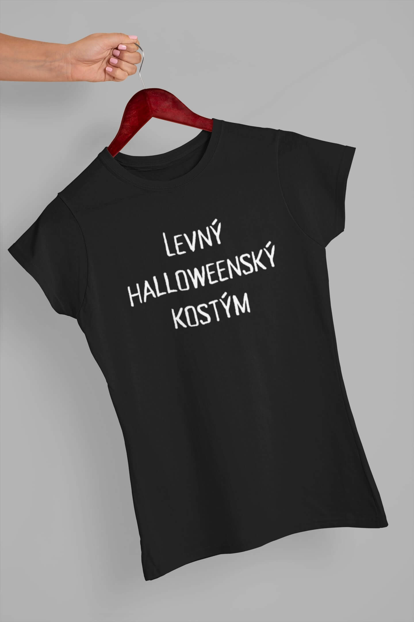 Dámské tričko Levný halloweensky kostým Barva: Černá