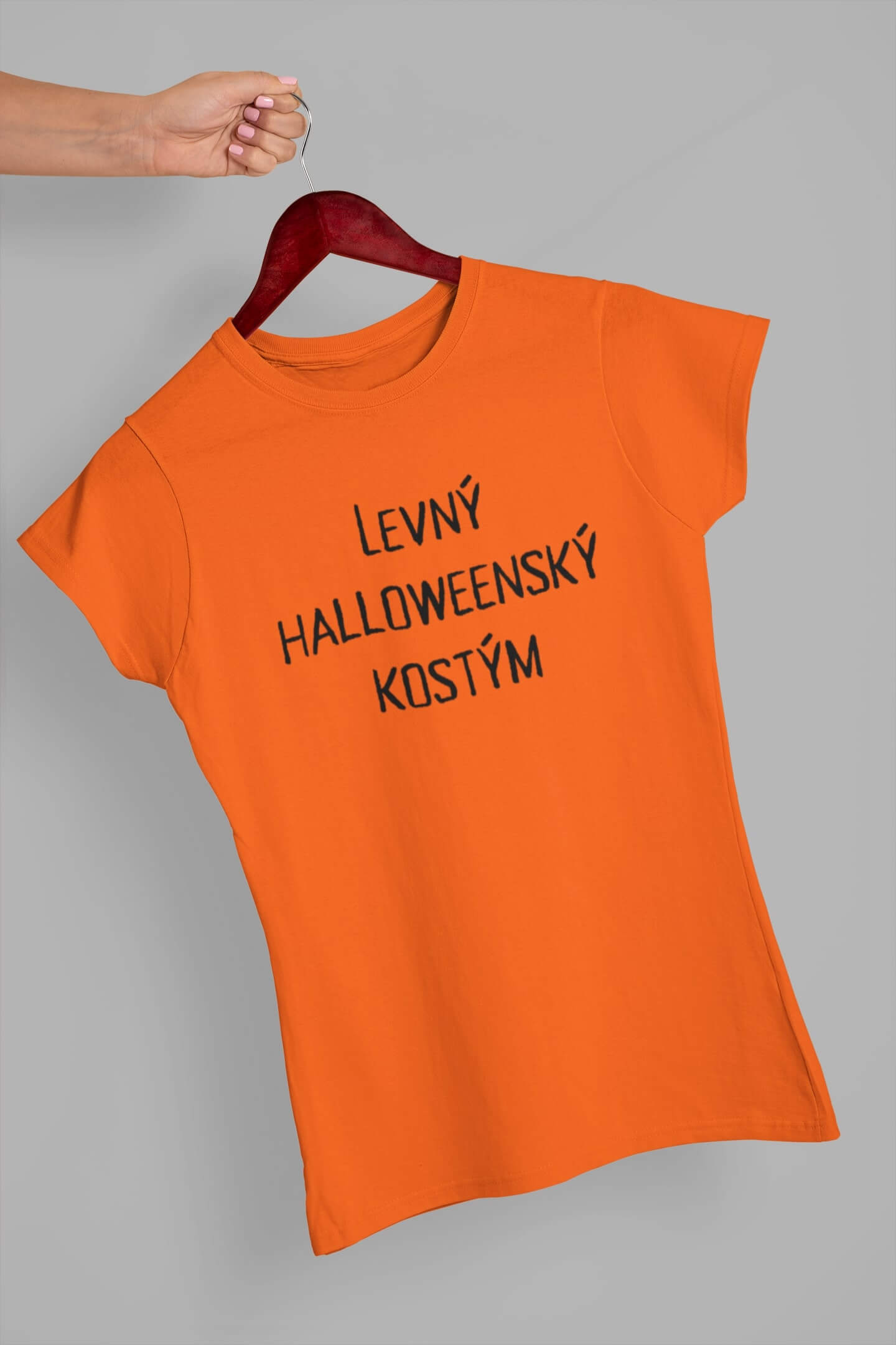 Dámské tričko Levný halloweensky kostým Barva: Oranžová