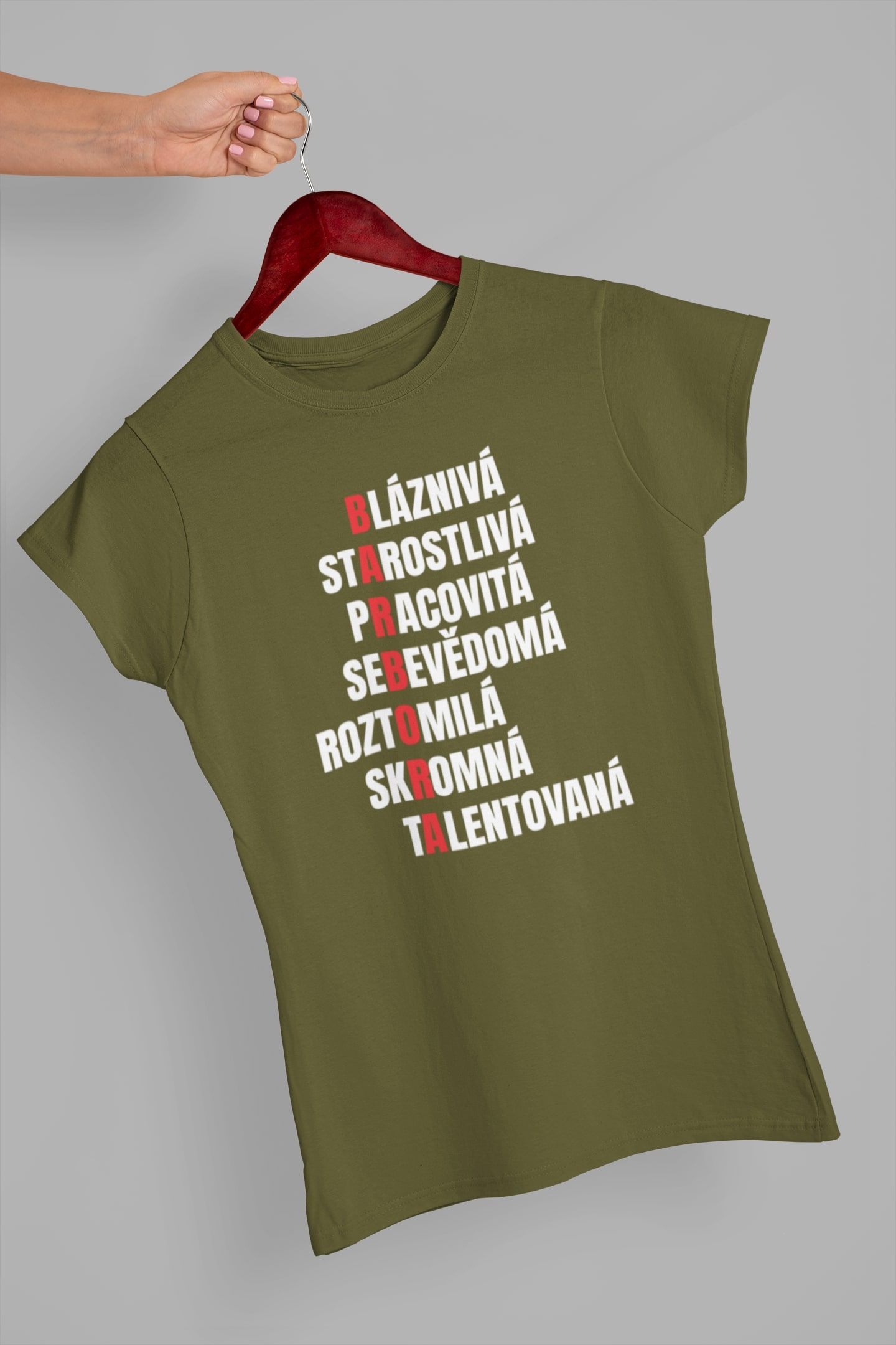 Dámské tričko Charakteristika Barbora Barva: Khaki