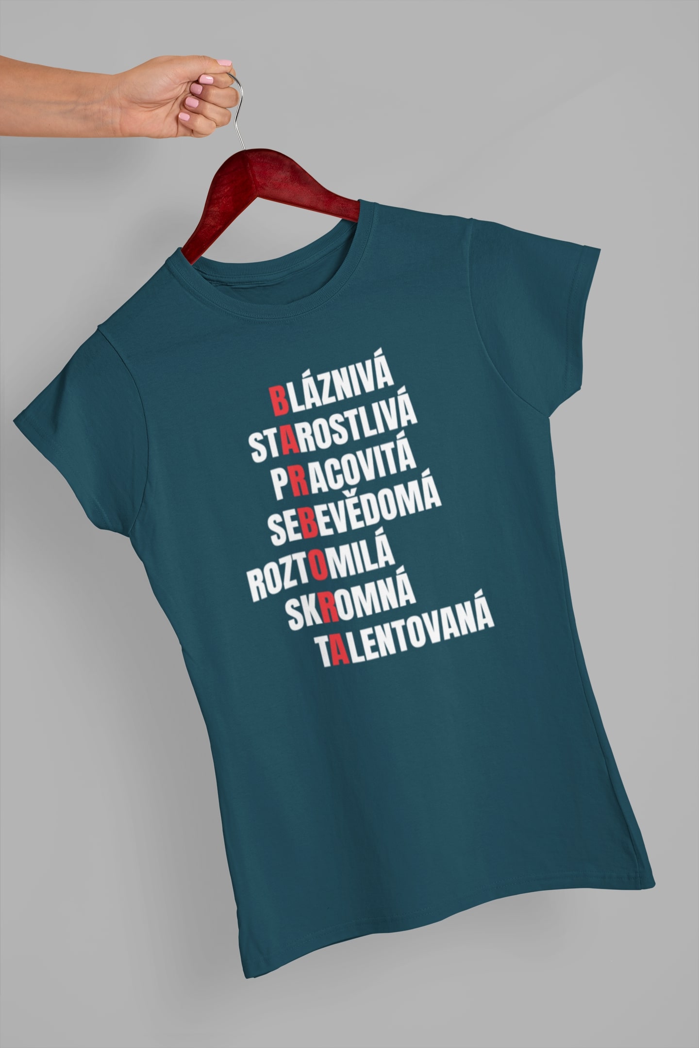 Dámské tričko Charakteristika Barbora Barva: Petrolejová modrá