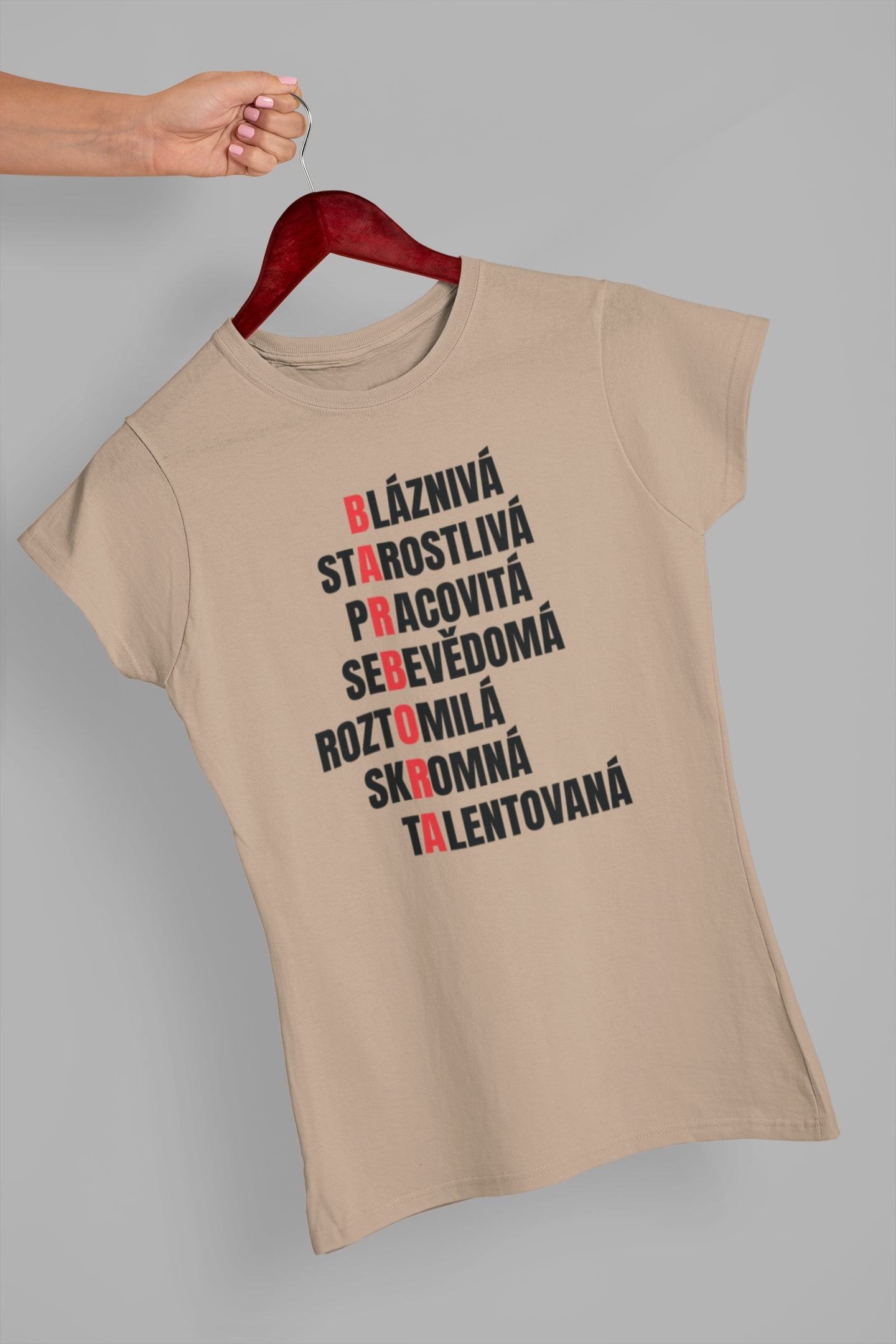 Dámské tričko Charakteristika Barbora Barva: Písková