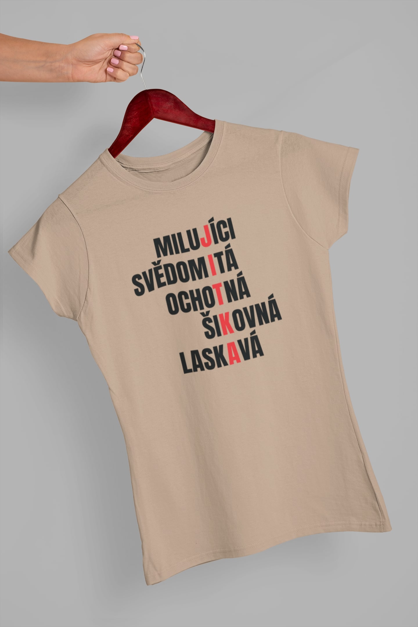 Dámské tričko Charakteristika Jitka Barva: Písková