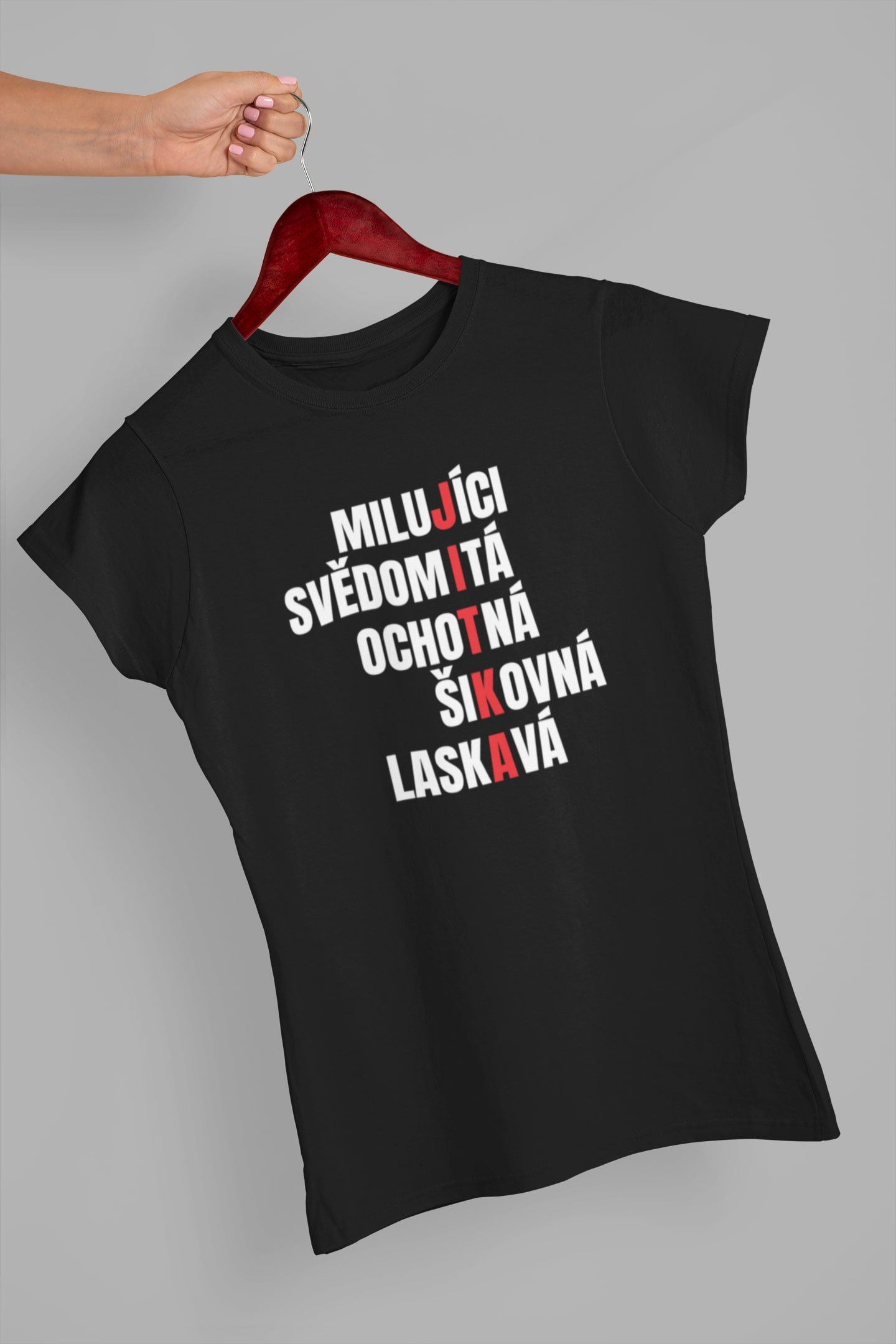 Dámské tričko Charakteristika Jitka Barva: Černá