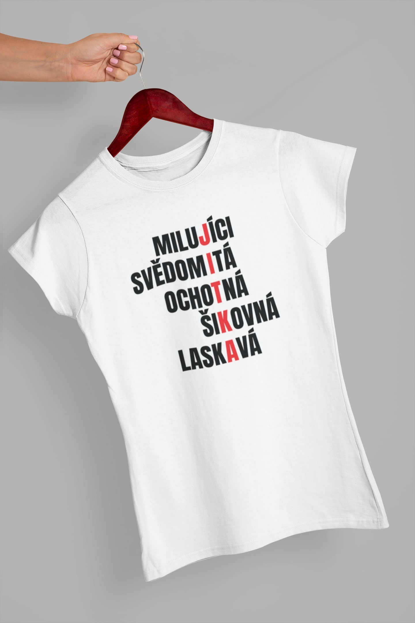 Dámské tričko Charakteristika Jitka Barva: Bíla