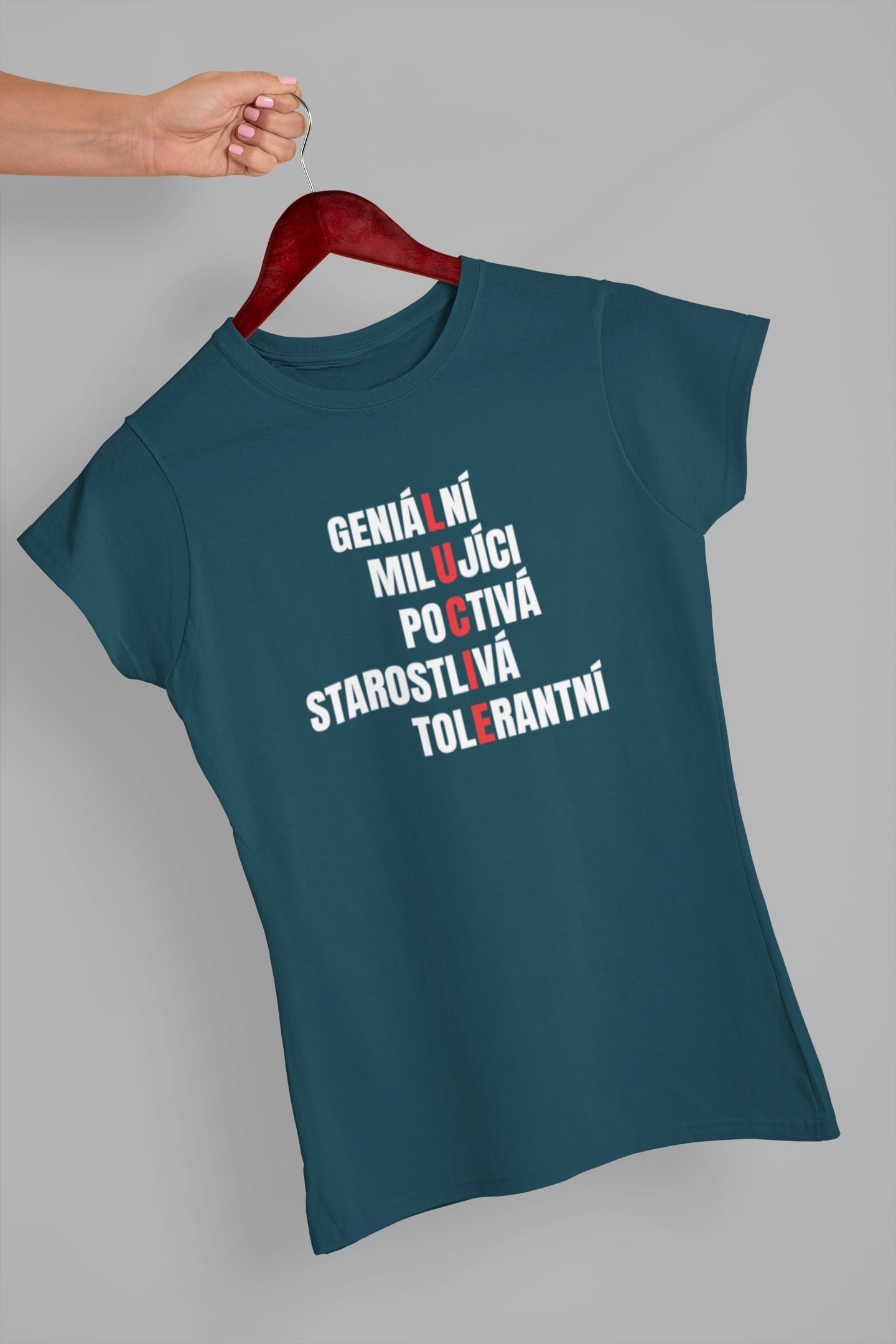 Dámské tričko Charakteristika Lucie Barva: Petrolejová modrá