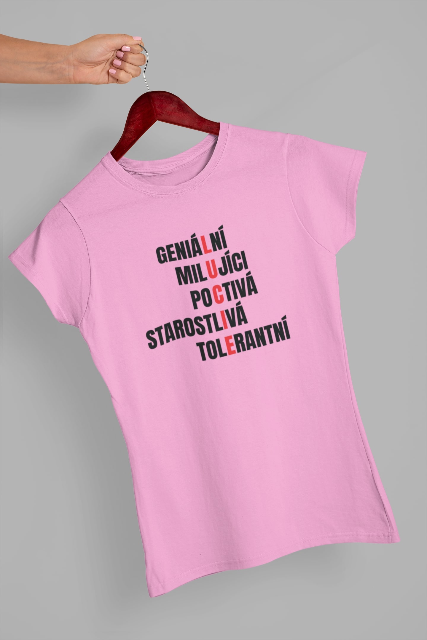 Dámské tričko Charakteristika Lucie Barva: Ružová