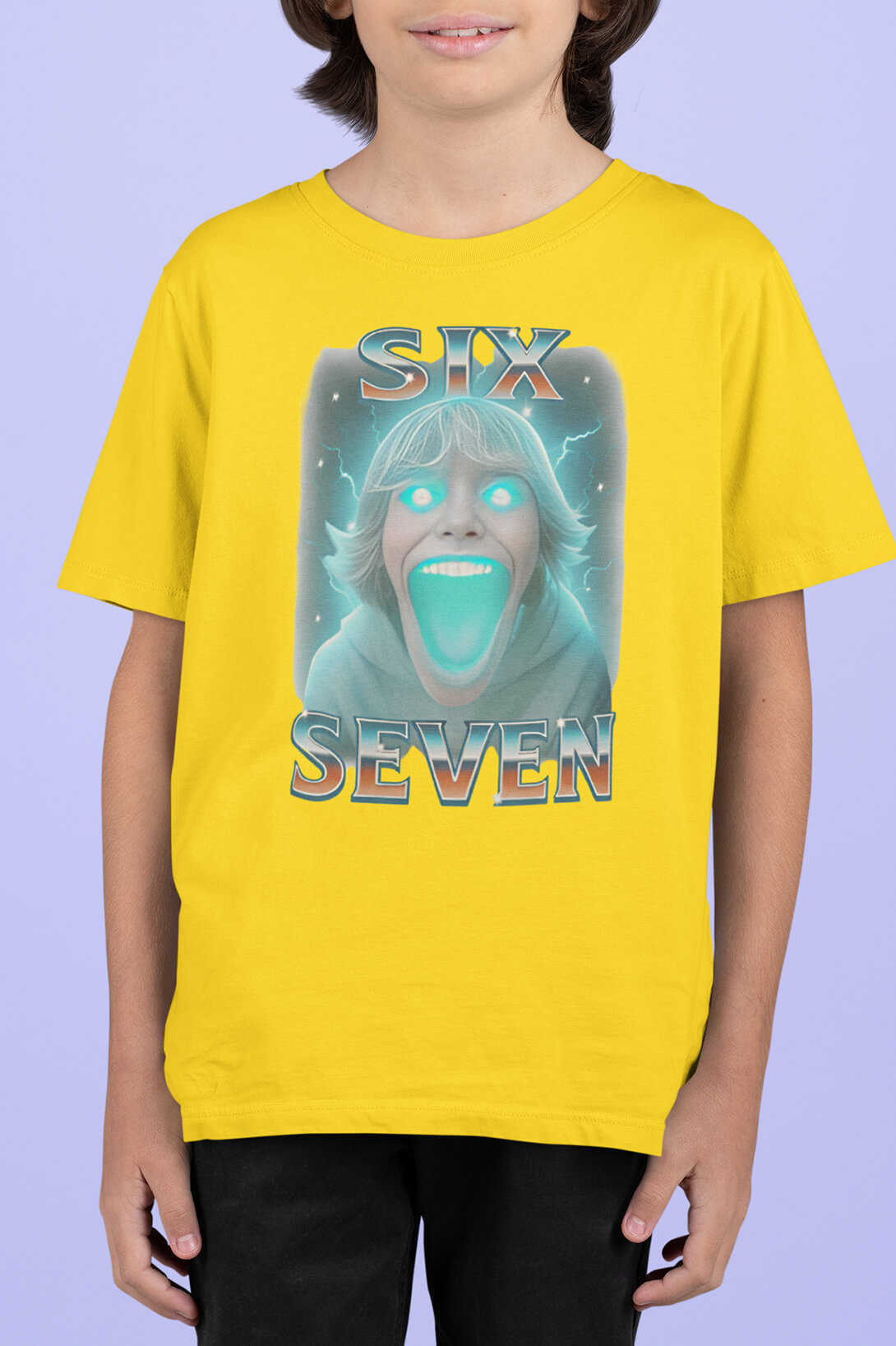 Dětské tričko Six seven Barva: Žlutá, Velikost: 134