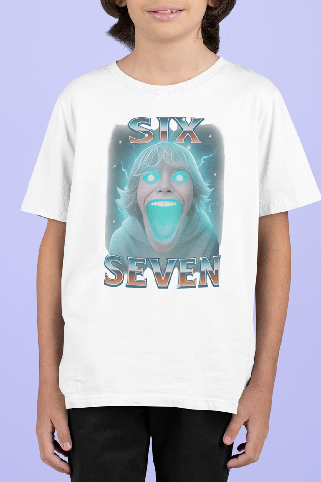 Dětské tričko Six seven Barva: Bíla, Velikost: 134
