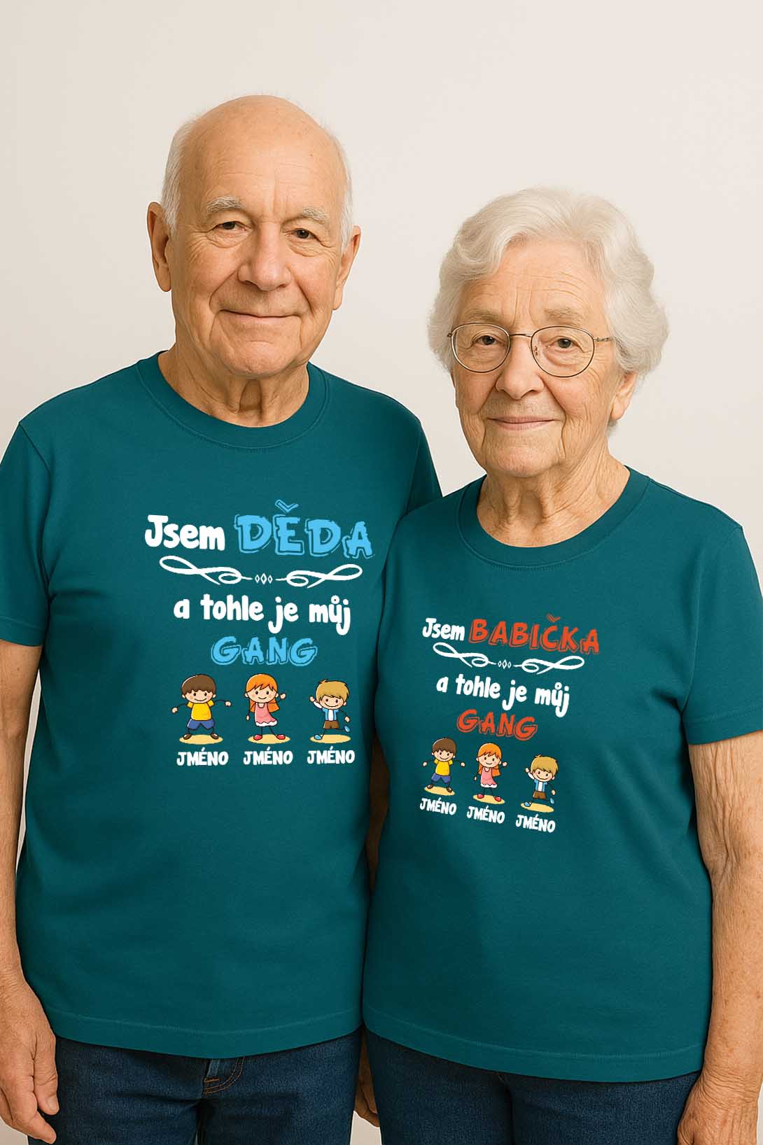 MMO Set pre Dědečka a Babičku GANG Barva: Petrolejová, Dámska velikost: 2XL, Pánska velikost: 4XL