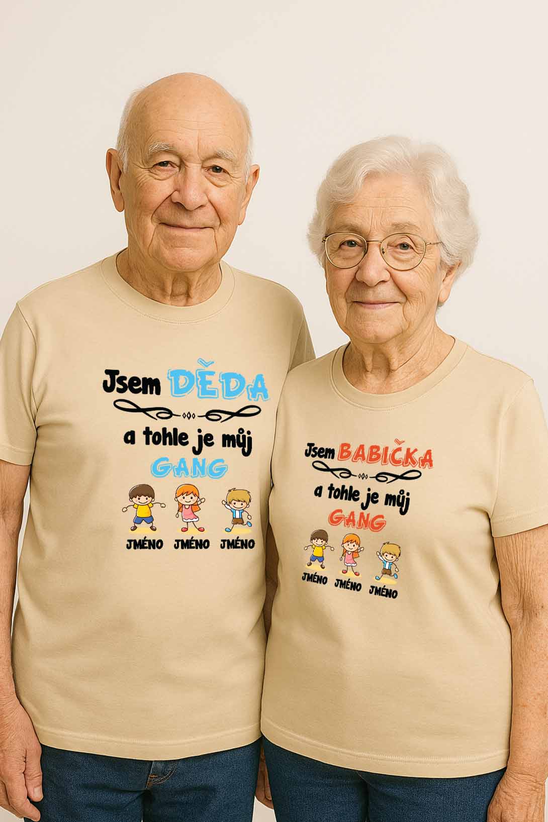 MMO Set pre Dědečka a Babičku GANG Barva: Písková, Dámska velikost: M, Pánska velikost: XS