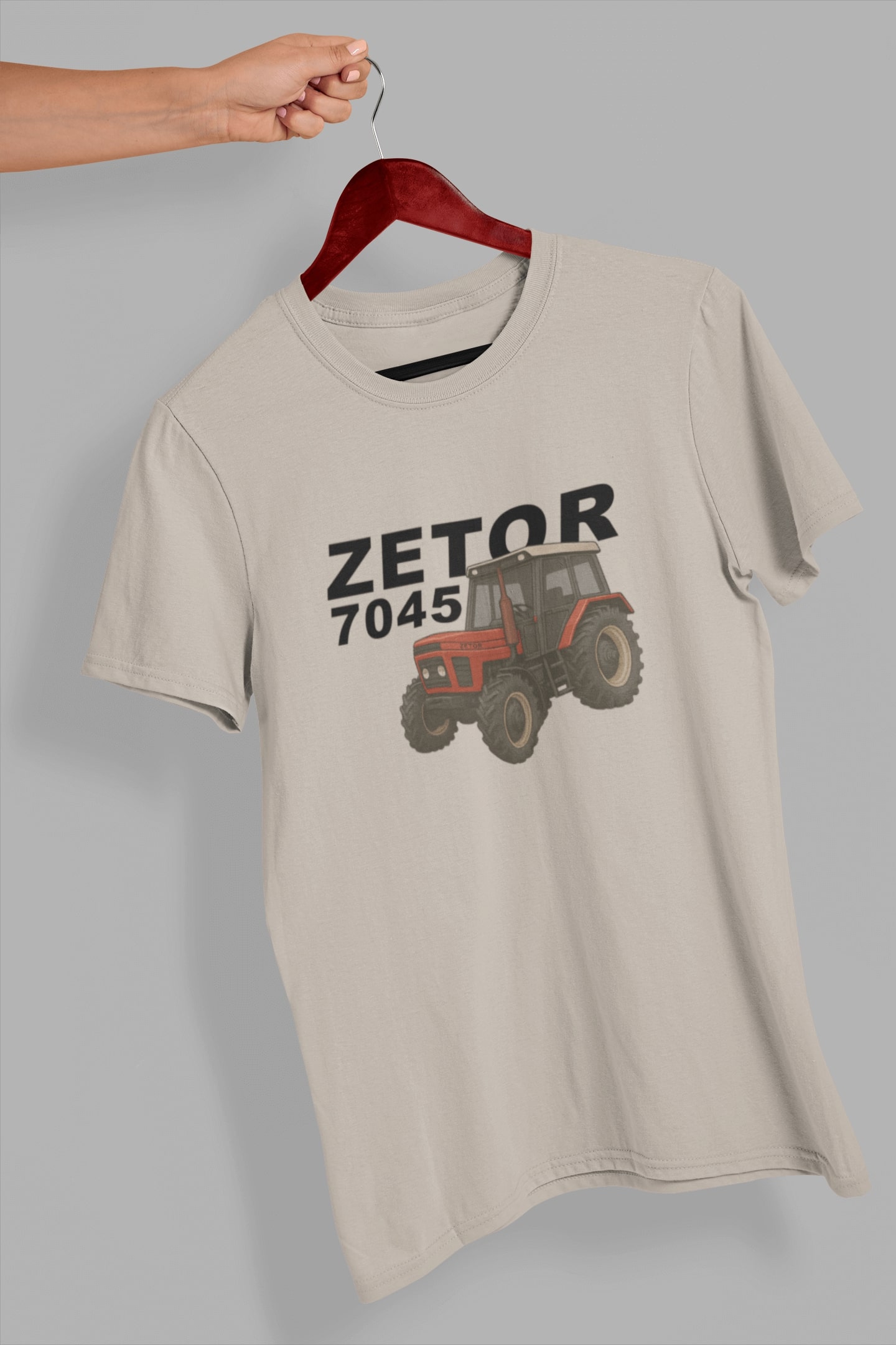 Pánské tričko Zetor 7045 Barva: Ledově šedá, Velikost: M