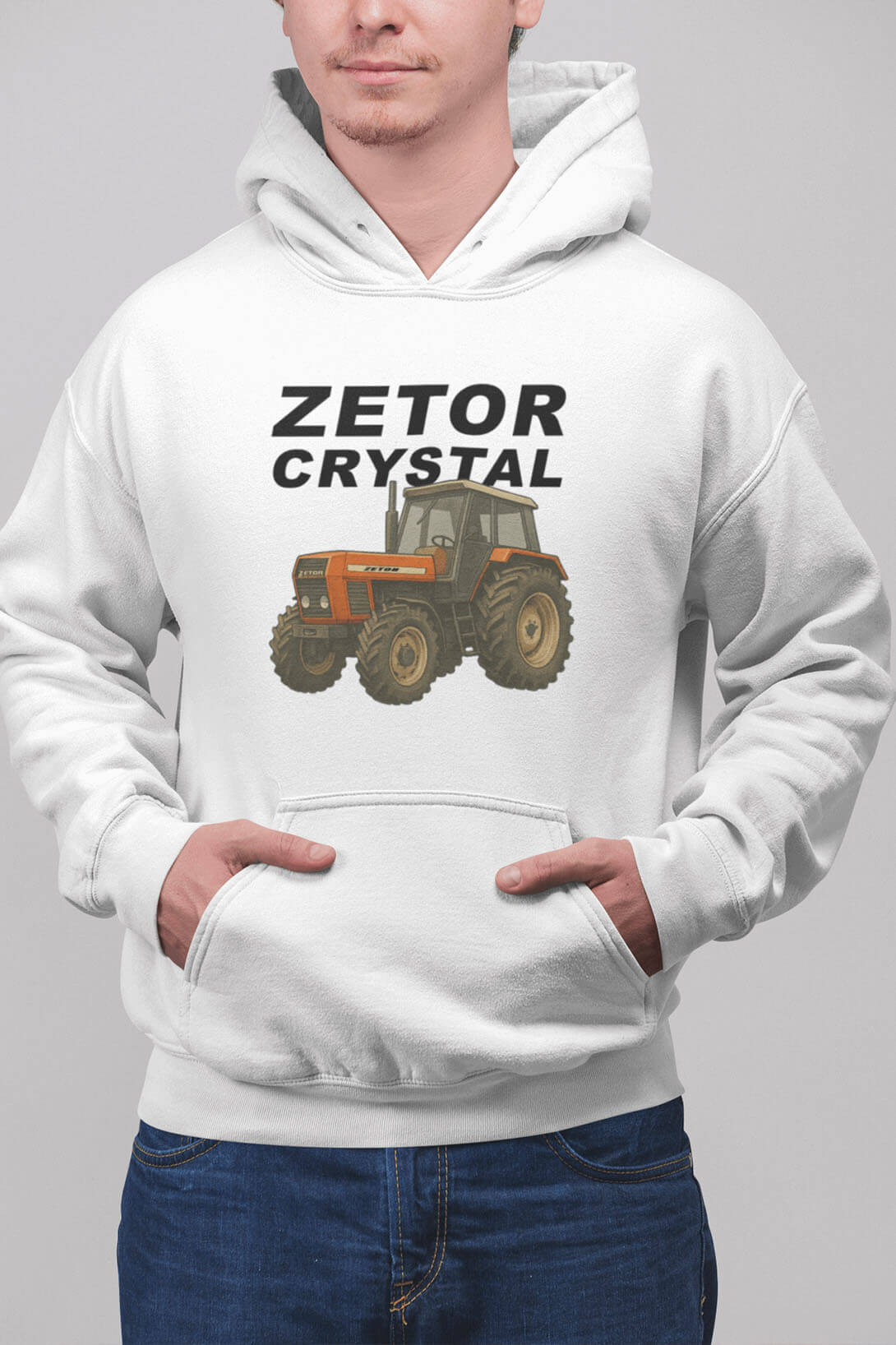 MMO Pánská mikina Zetor Crystal Barva: Bíla, Velikost: S