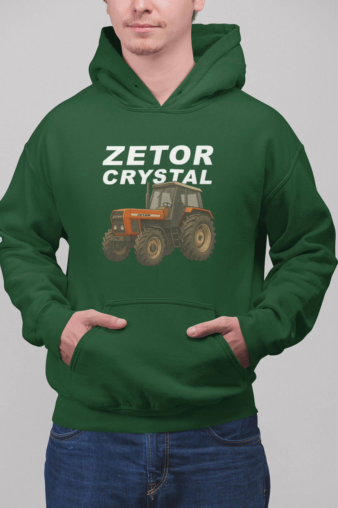 MMO Pánská mikina Zetor Crystal Barva: Láhvově zelená, Velikost: 2XL