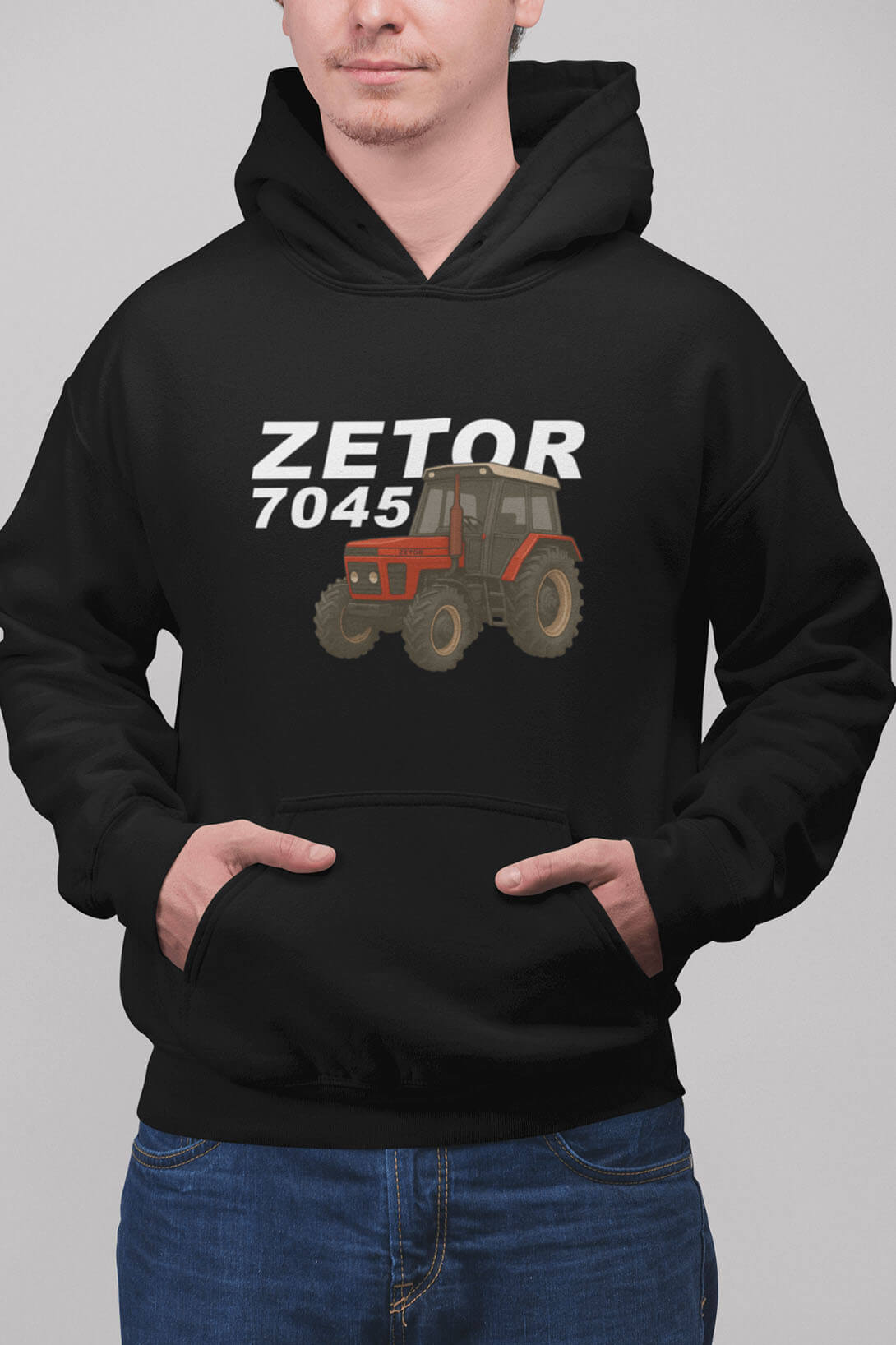 Pánská mikina Zetor 7045 Barva: Černá, Velikost: L
