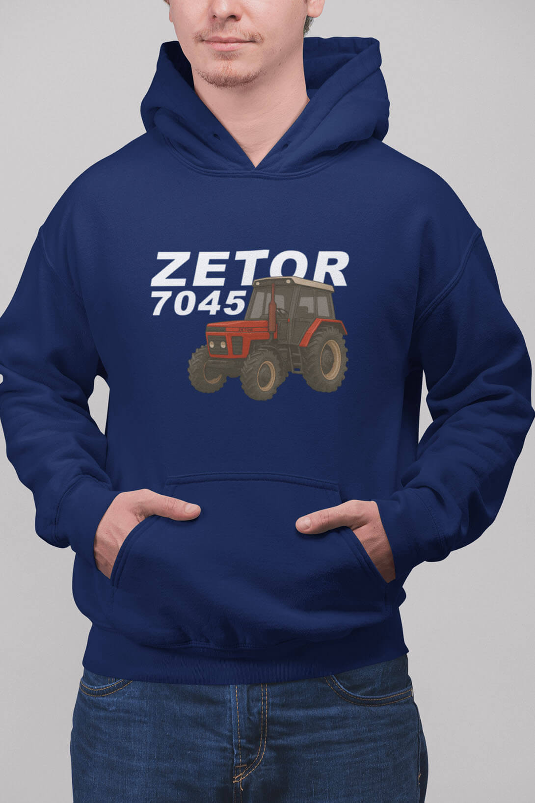 Pánská mikina Zetor 7045 Barva: Kráľovská modrá, Velikost: 4XL