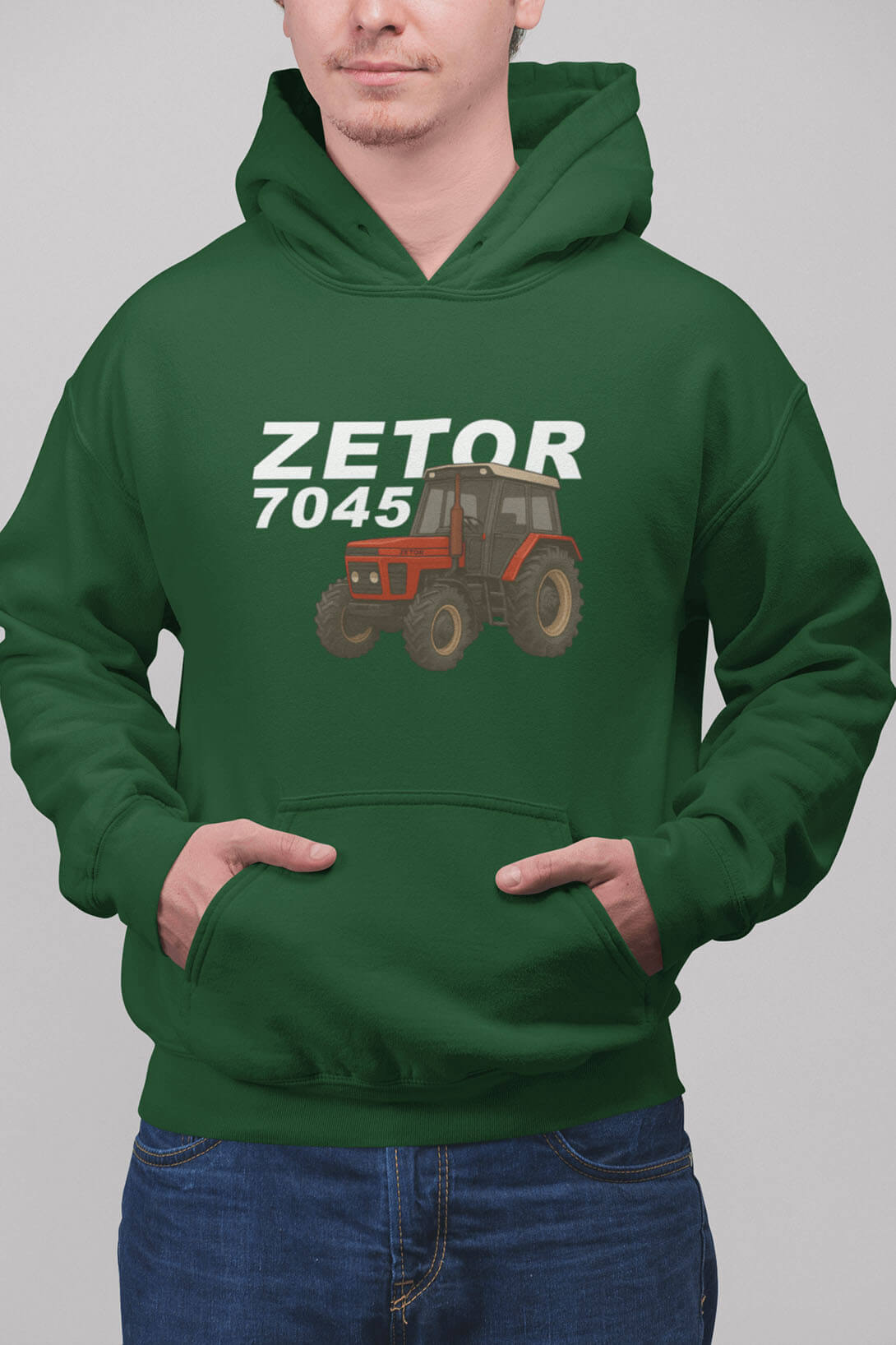 Pánská mikina Zetor 7045 Barva: Láhvově zelená, Velikost: XL