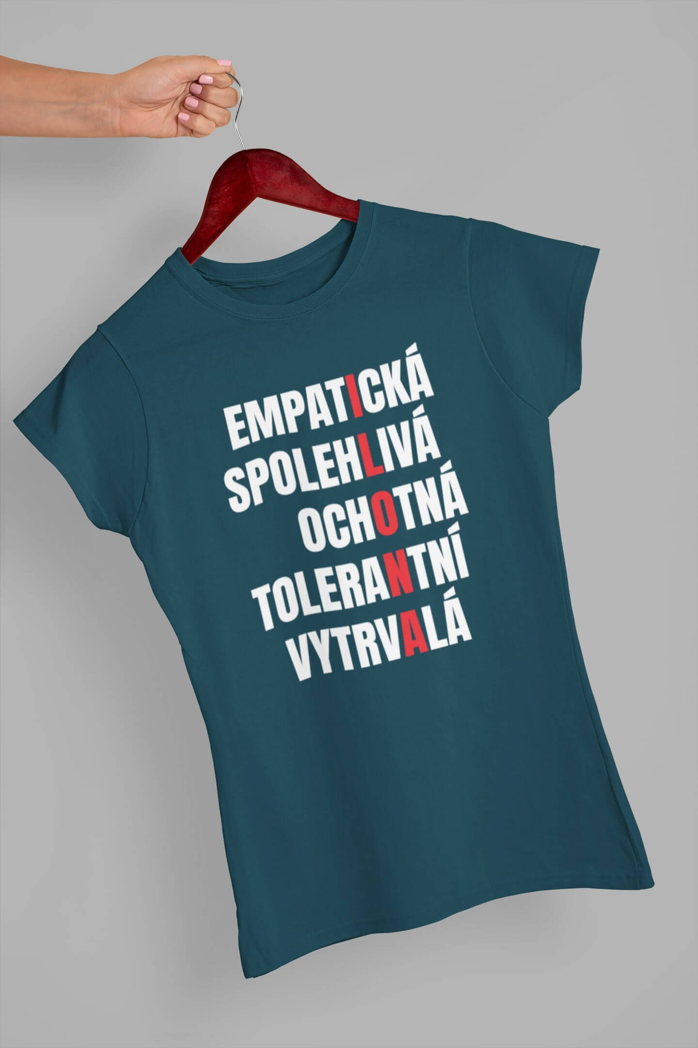 Dámské tričko Charakteristika Ilona Barva: Petrolejová modrá