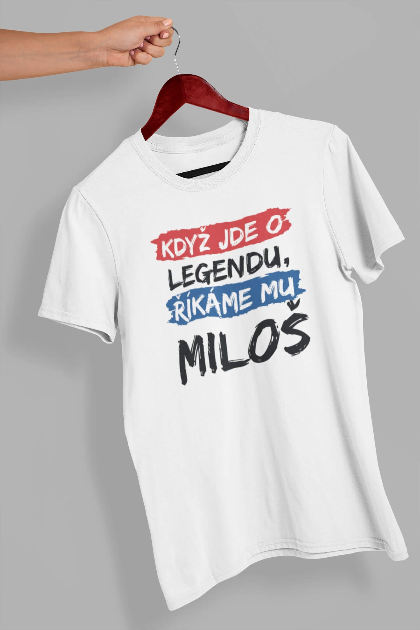 Pánské tričko Miloš Barva: Bíla