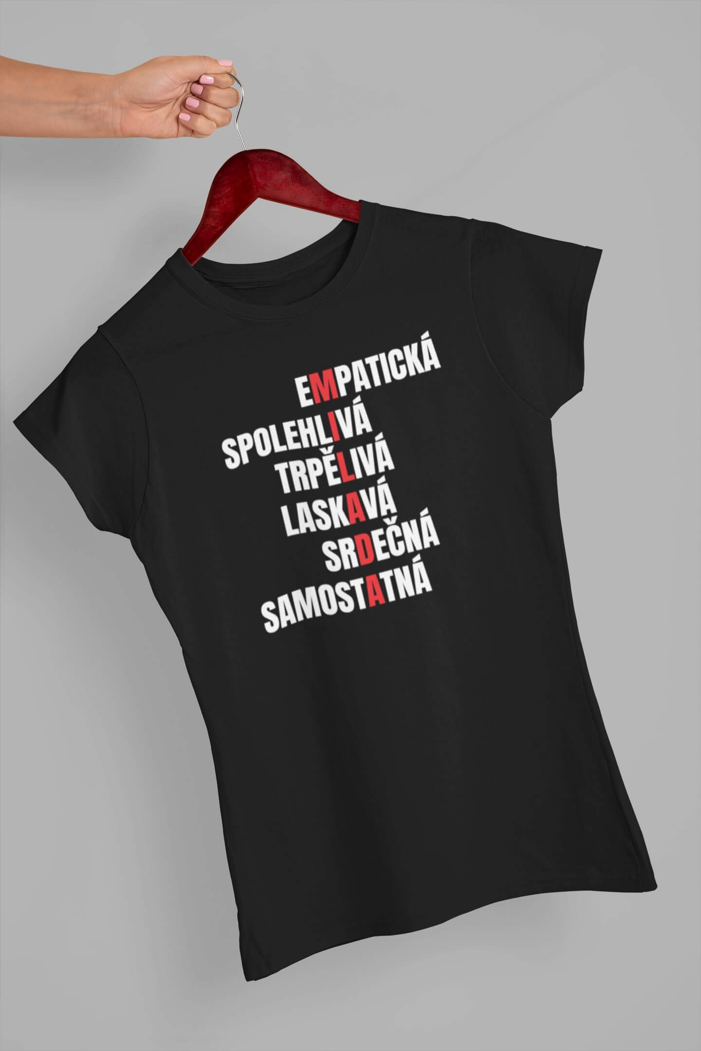 Dámské tričko Charakteristika Milada Barva: Černá, Velikost: M