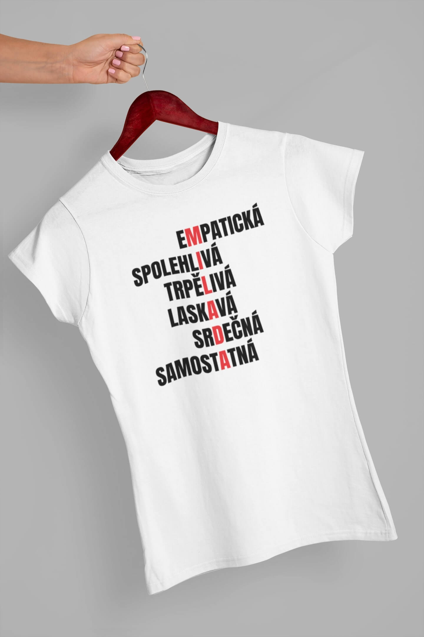 Dámské tričko Charakteristika Milada Barva: Bíla, Velikost: L