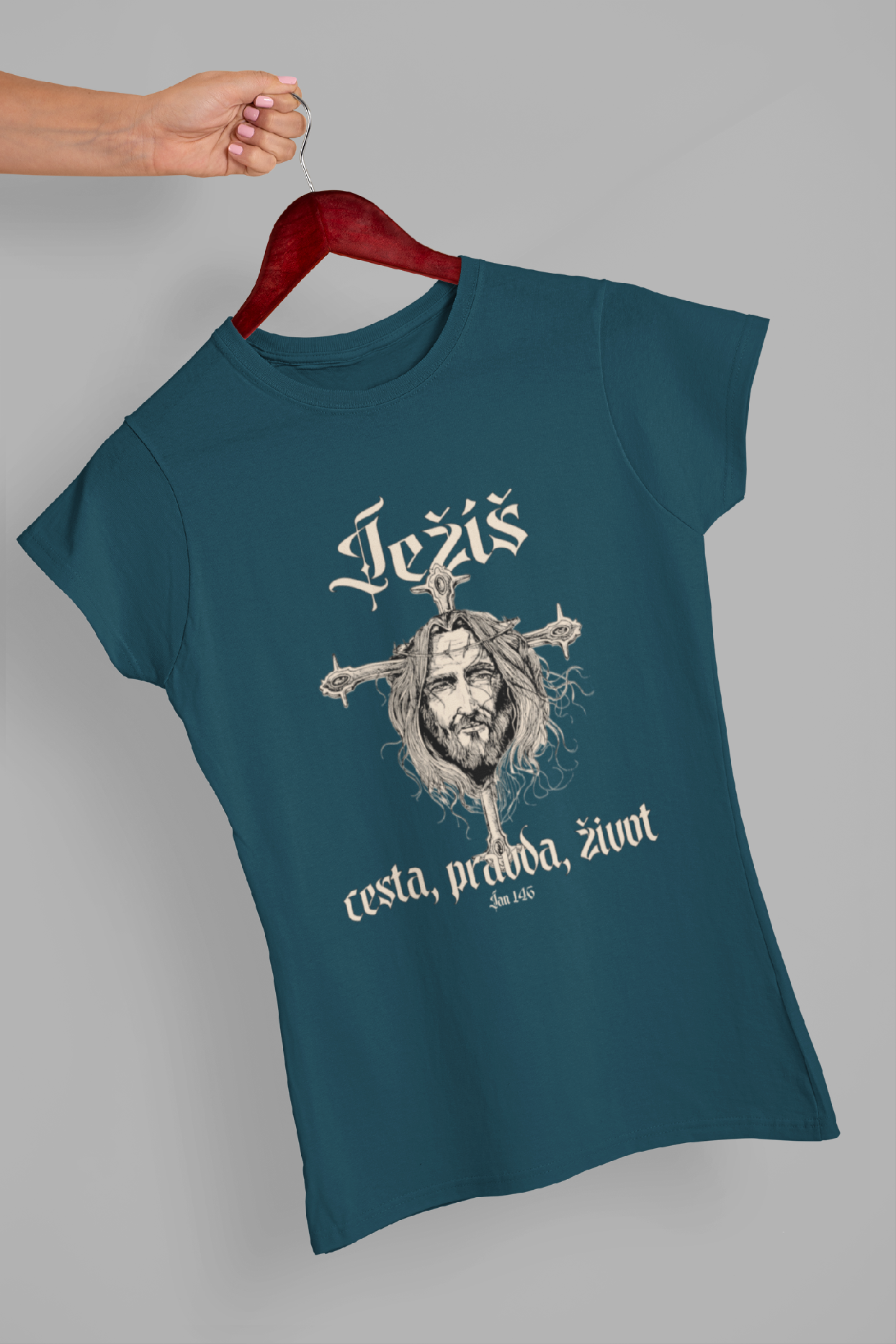 Dámske Křesťanské tričko Ježíš cesta, pravda, život