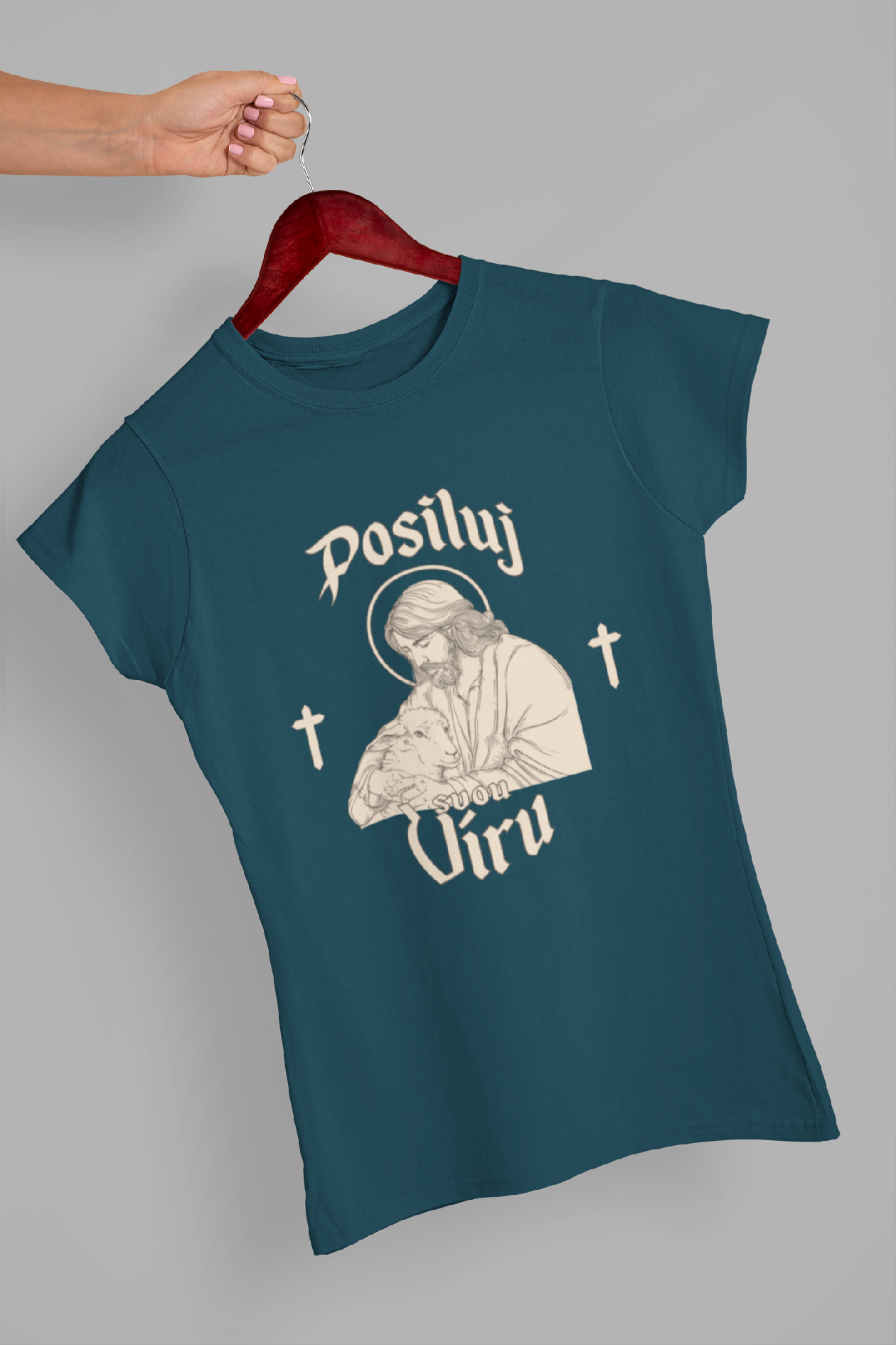 Dámske Křesťanské tričko Posiluj svou víru