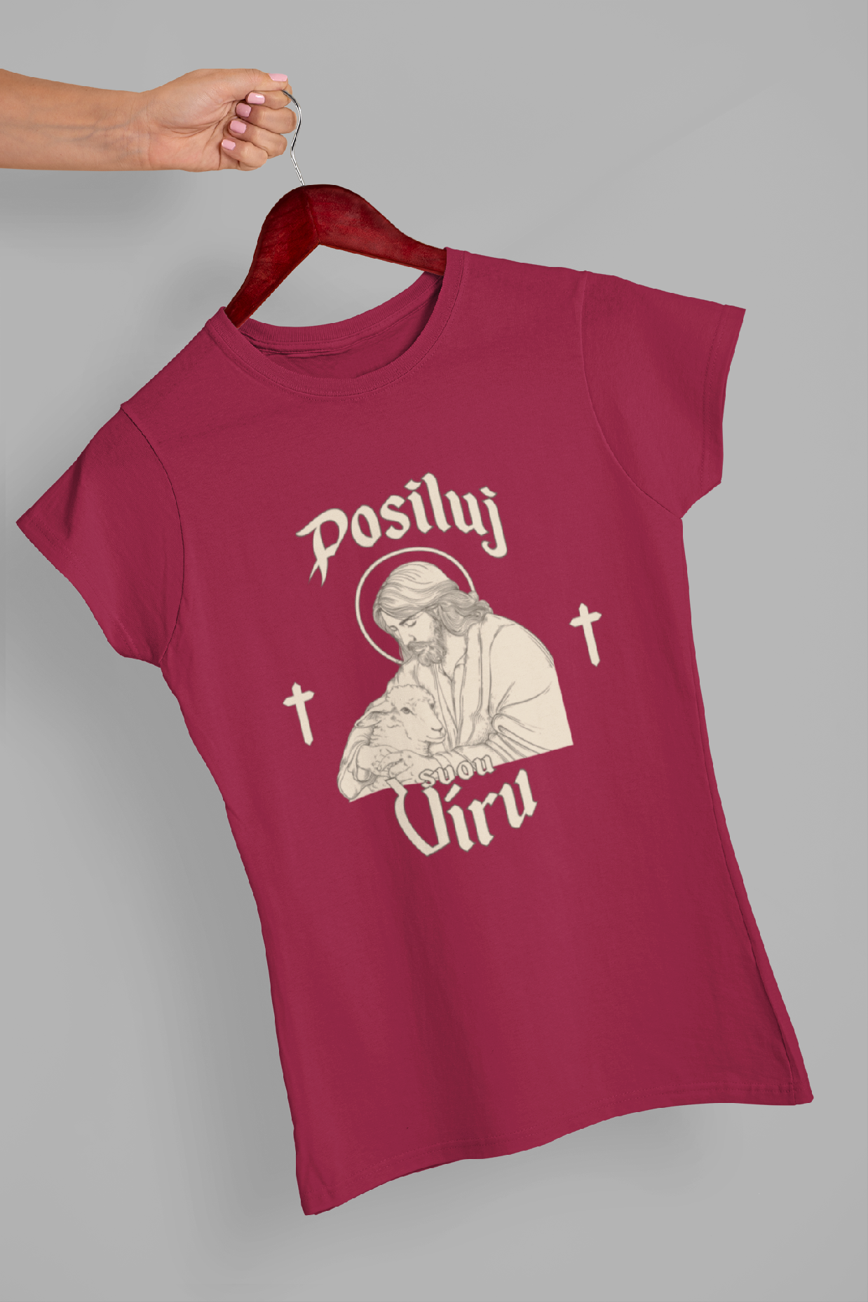 Dámske Křesťanské tričko Posiluj svou víru