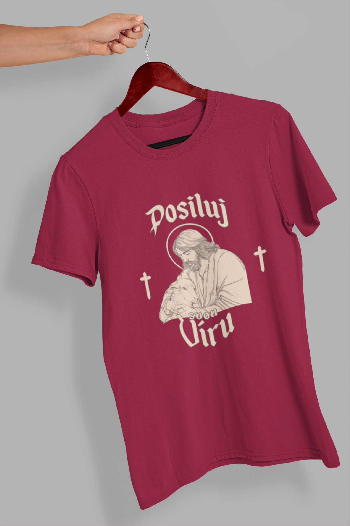 Pánske Křesťanské tričko Posiluj svou víru