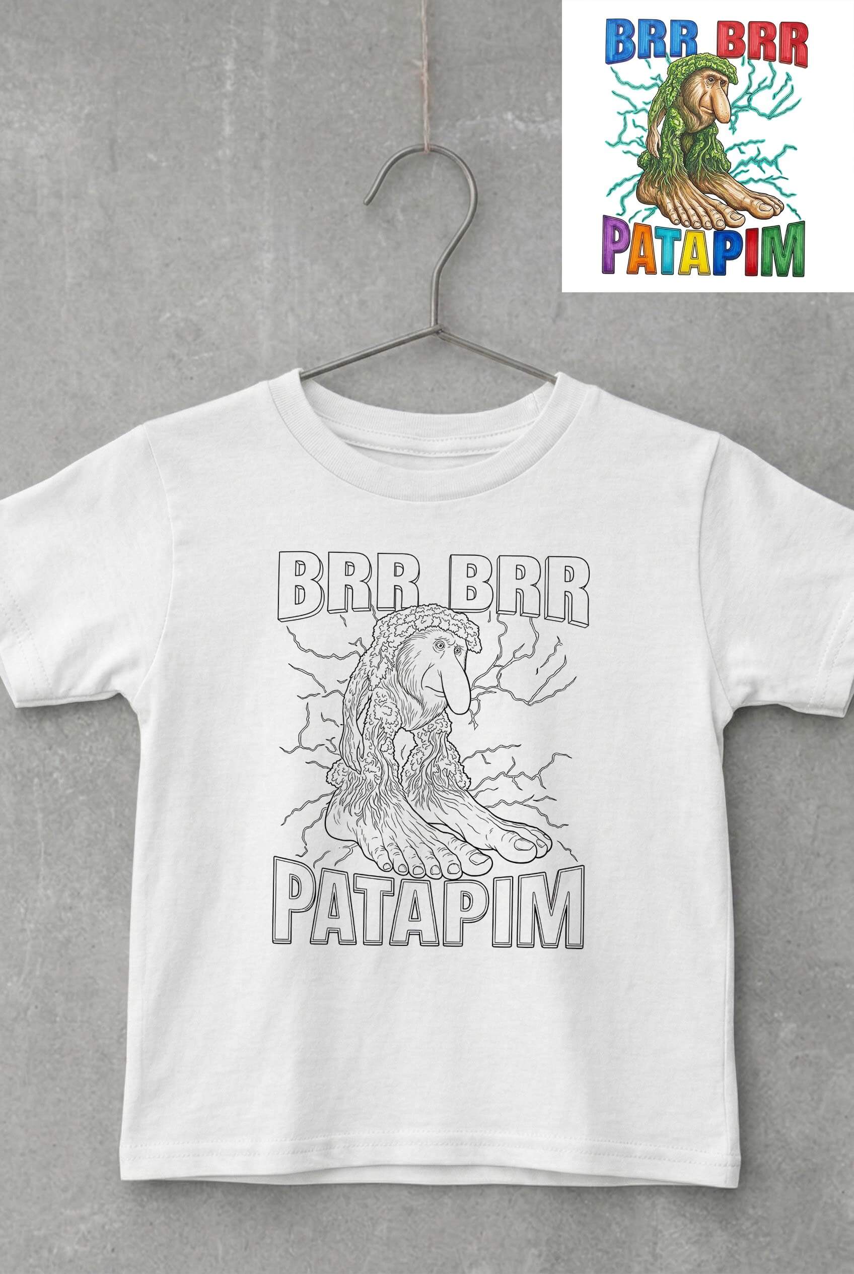 Dětské vymalovávací tričko Brr Brr Patapim