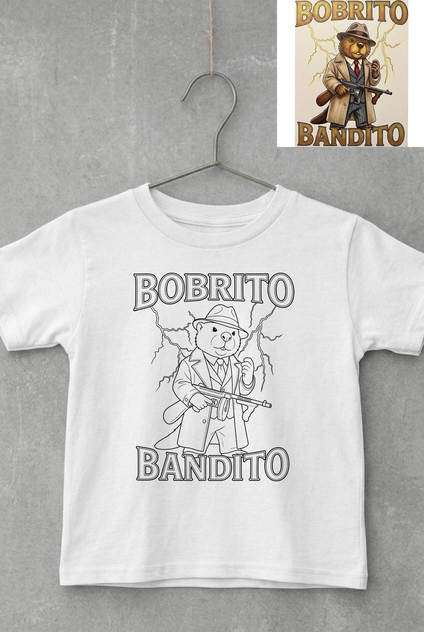 Dětské vymalovávací tričko Bobrito Bandito