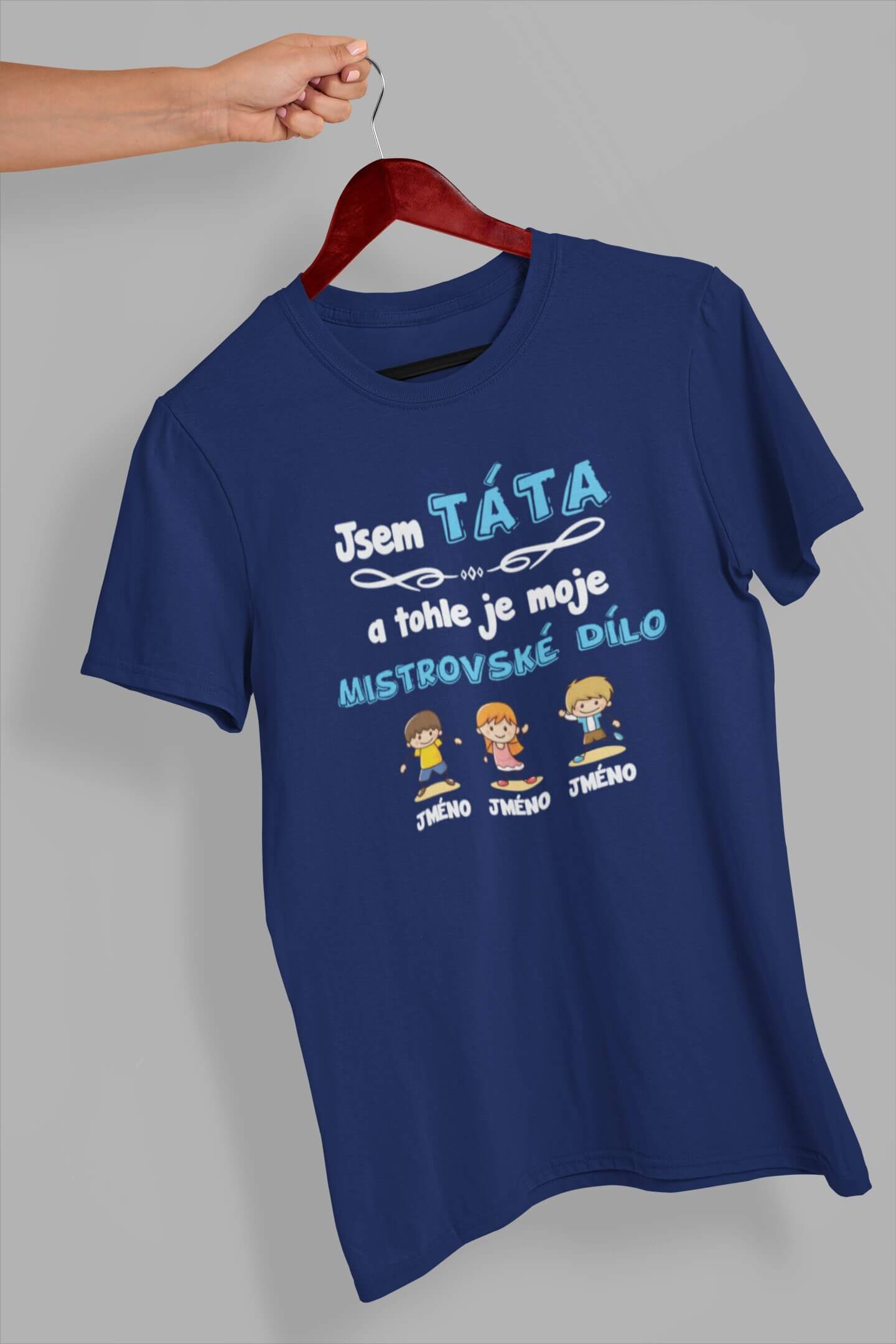 Pánské tričko Tátovo mistrovské dí Barva: Půlnoční modrá