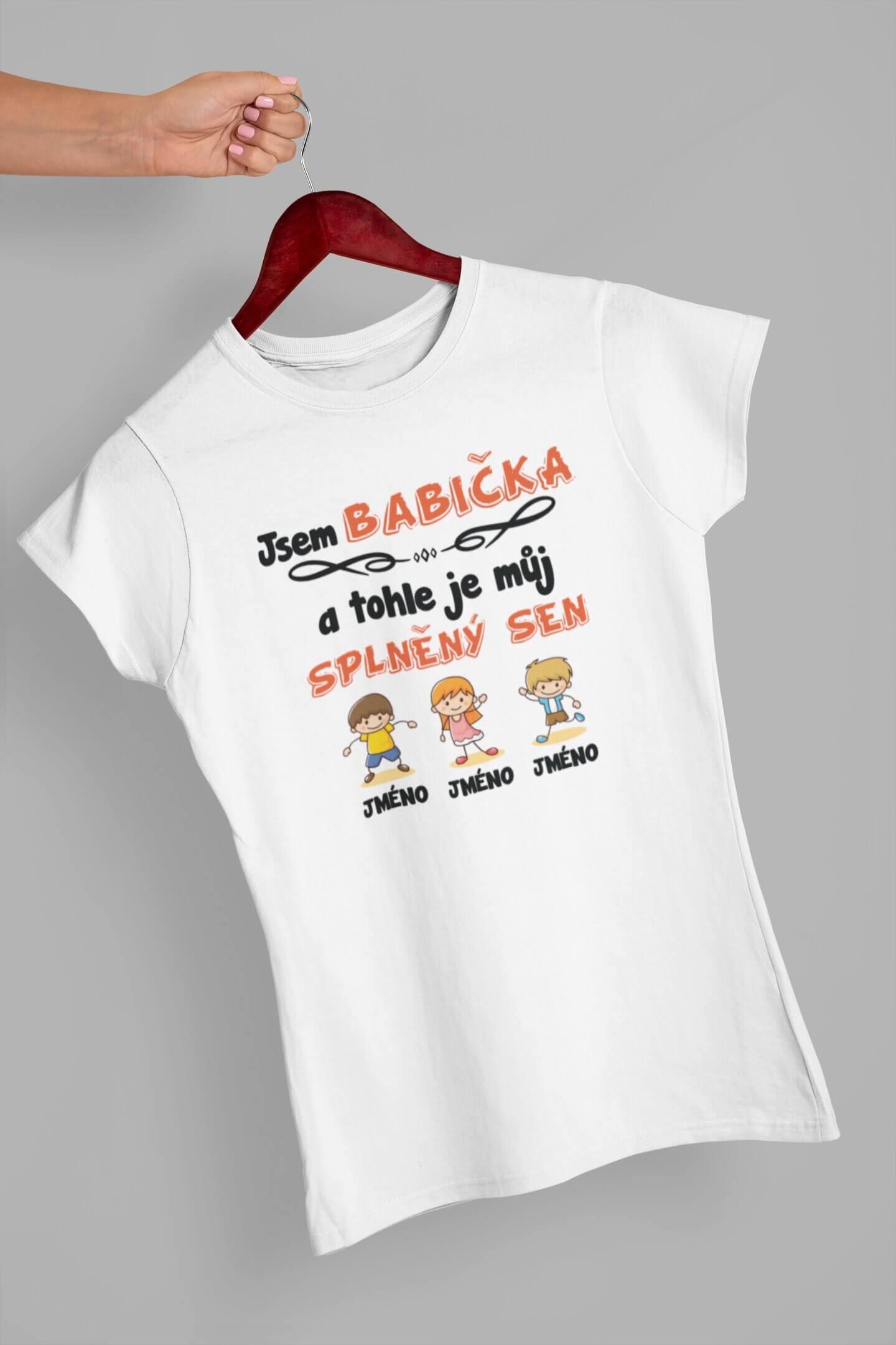 Dámské tričko Babiččin splněný sen Barva: Bíla