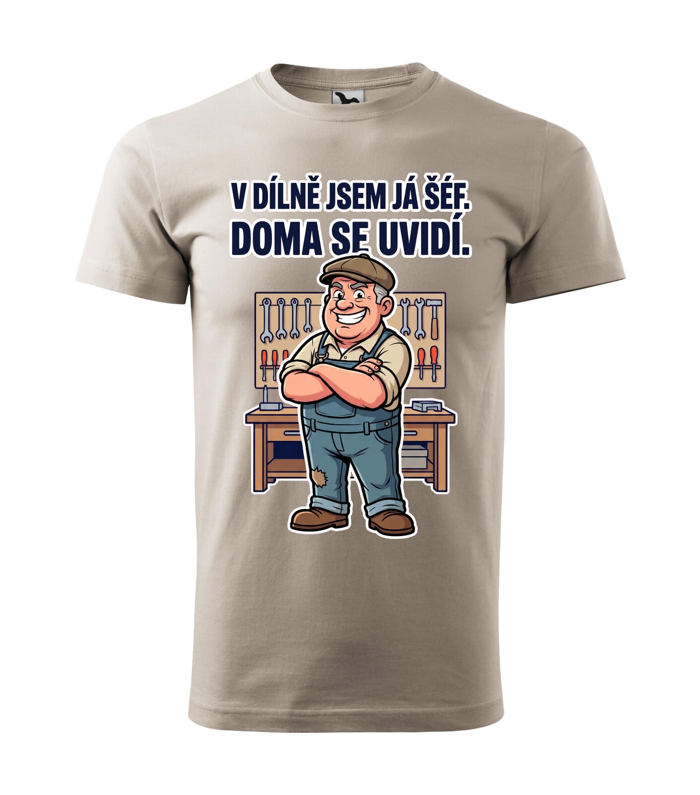 Pánske tričko V dílně jsem já šéf, doma se uvidí