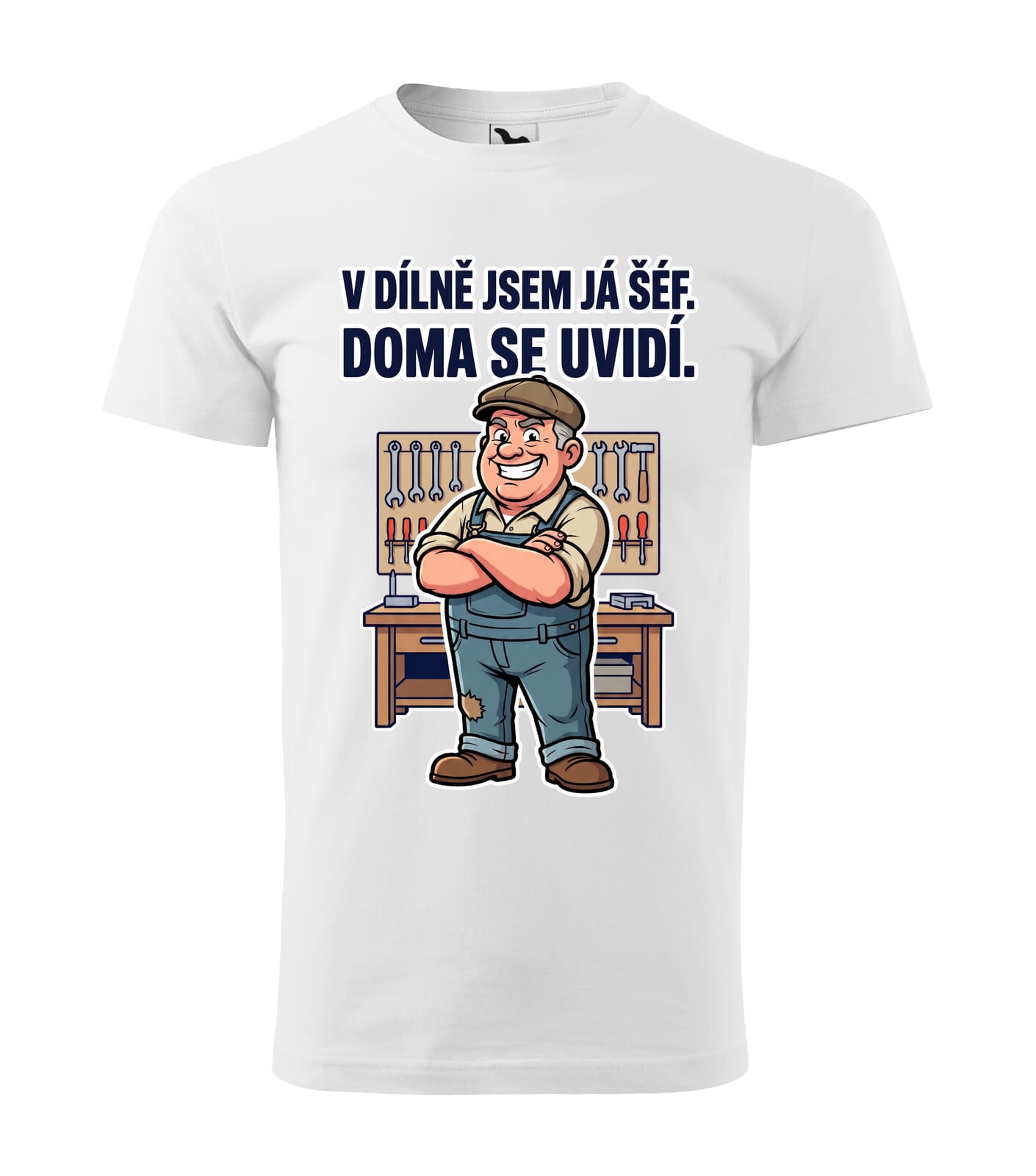 Pánske tričko V dílně jsem já šéf, doma se uvidí