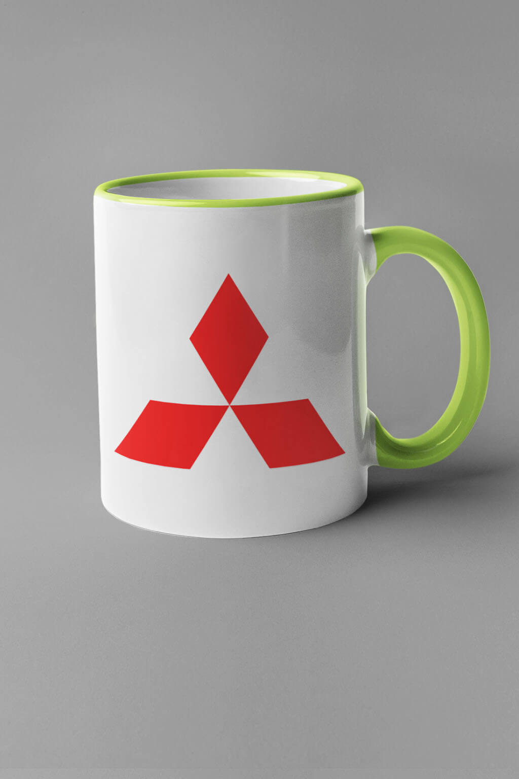 Levně Hrnek s logem auta Mitsubishi Barva: Zelená