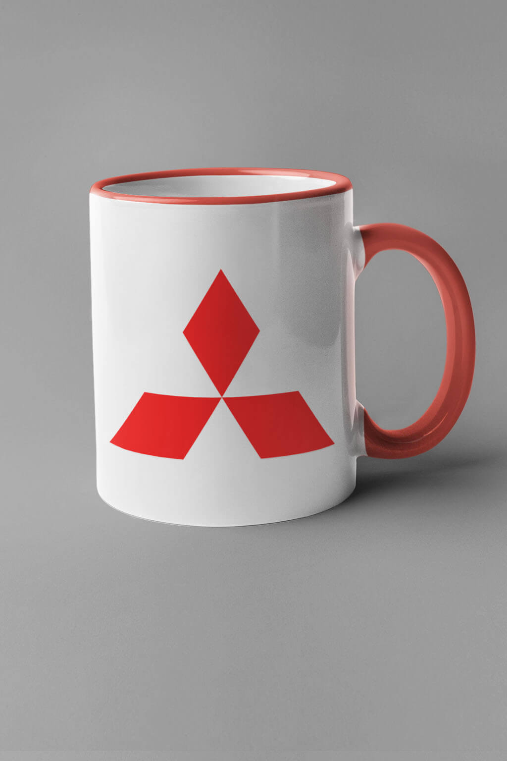 Levně Hrnek s logem auta Mitsubishi Barva: Červená
