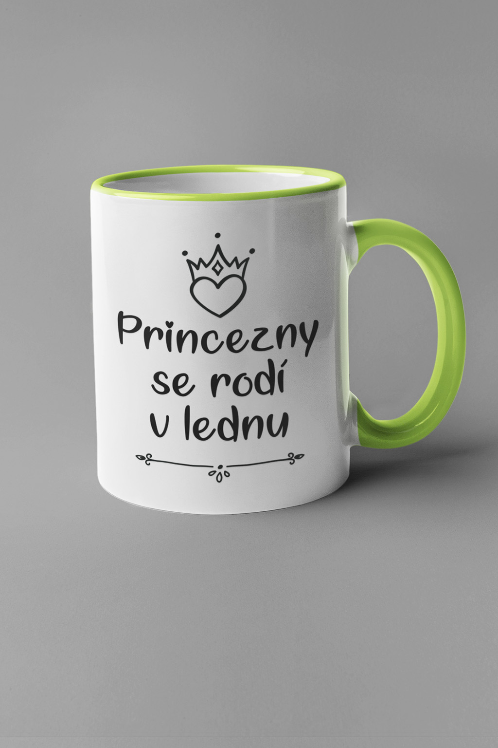 Hrnek Princezny se rodí v lednu Barva: Zelená
