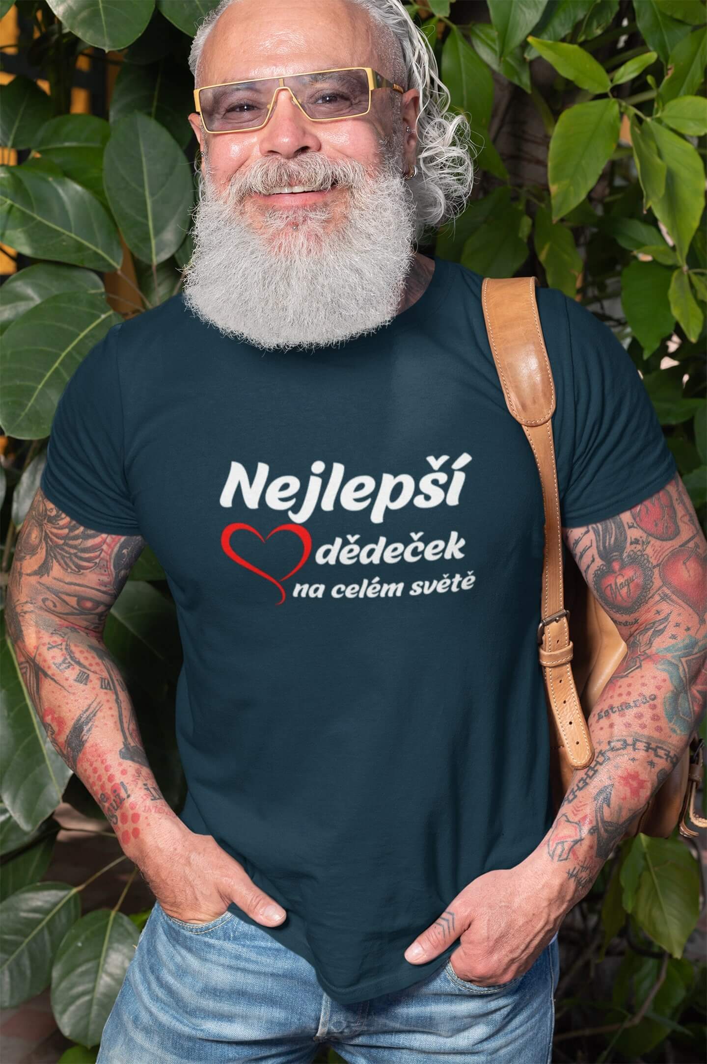 Pánské tričko Nejlepší dědeček Barva: Petrolejová modrá, Velikost: XS