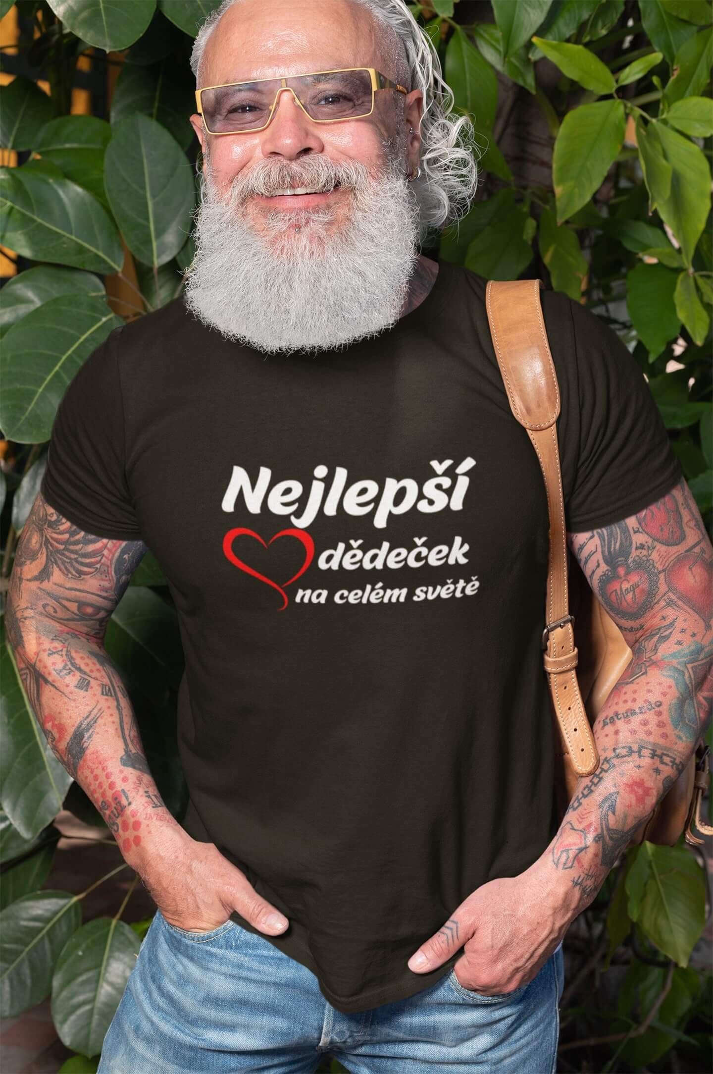 Pánské tričko Nejlepší dědeček Barva: Military, Velikost: 4XL