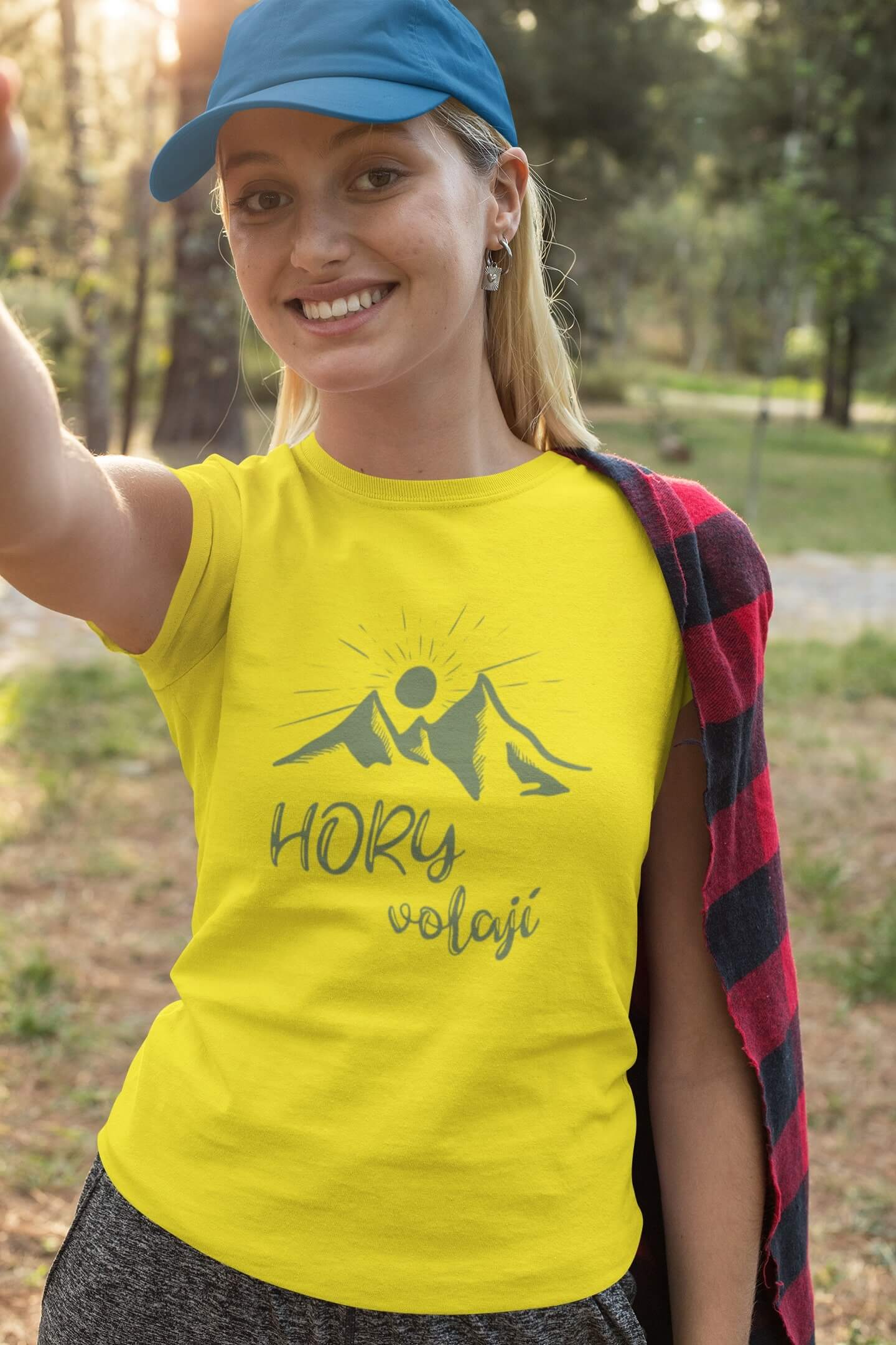 Dámské tričko Hory volají Barva: Citrónová