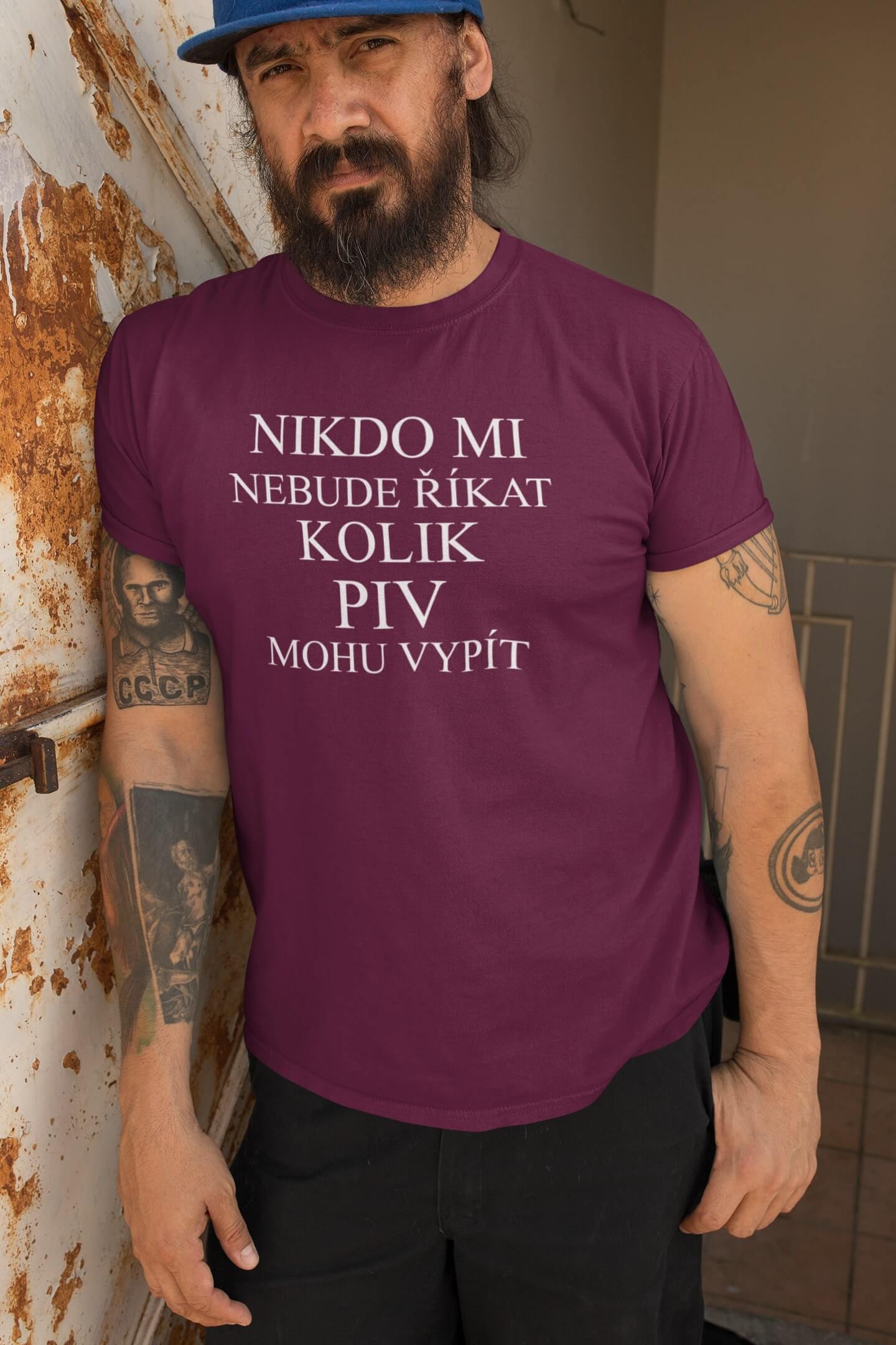 Pánské tričko Kolik piv mohu vypít Barva: Fuchsiová, Velikost: 2XL