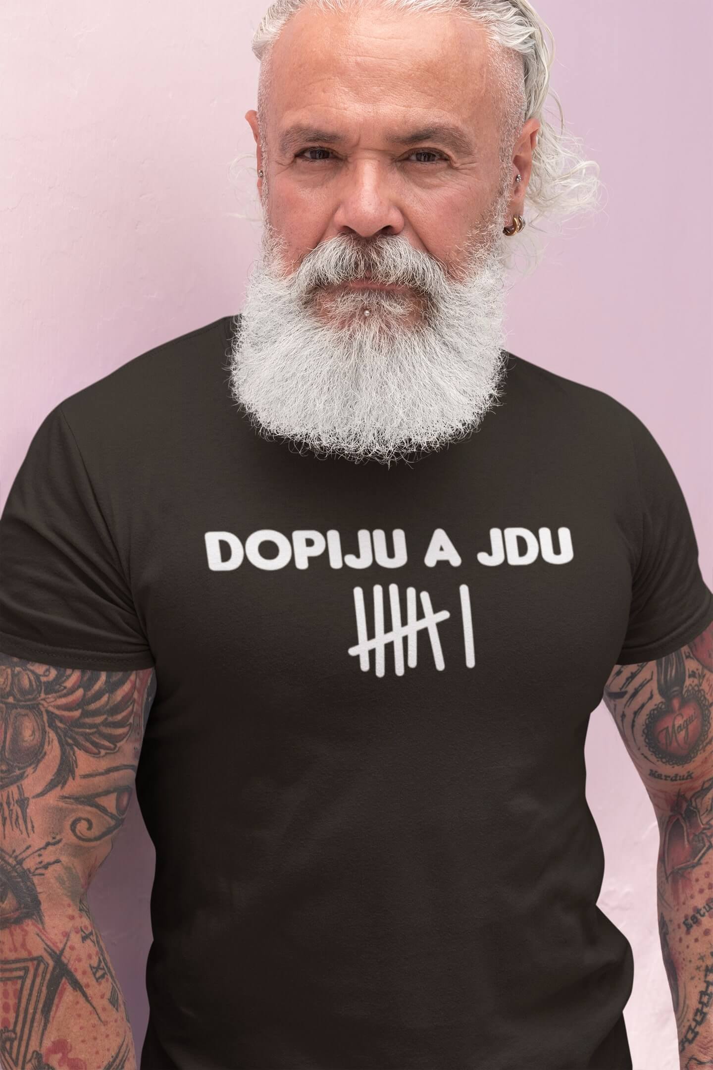 Pánské tričko Dopiju a jdu Barva: Military, Velikost: XL