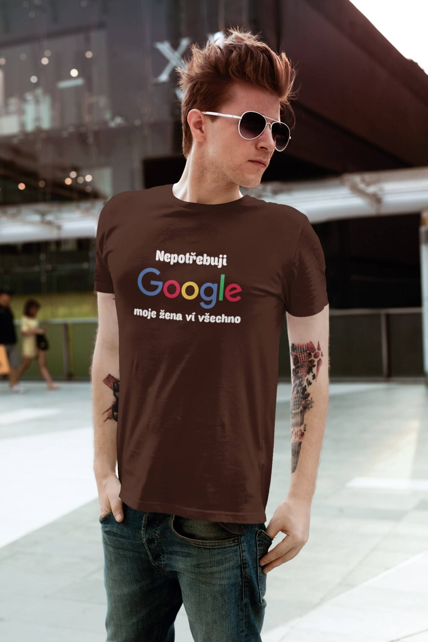 Pánské tričko Nepotřebuji GOOGLE