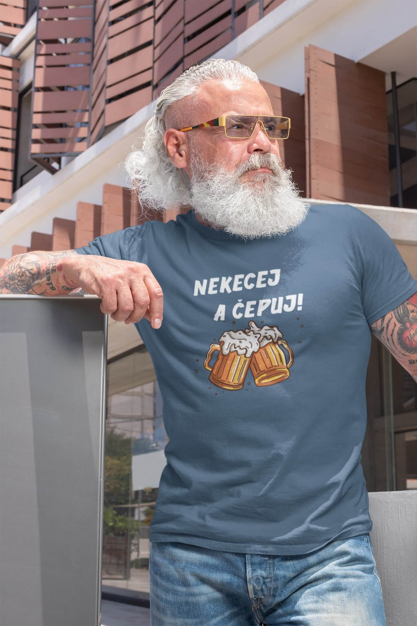 Pánské tričko Nekecej a čepuj!