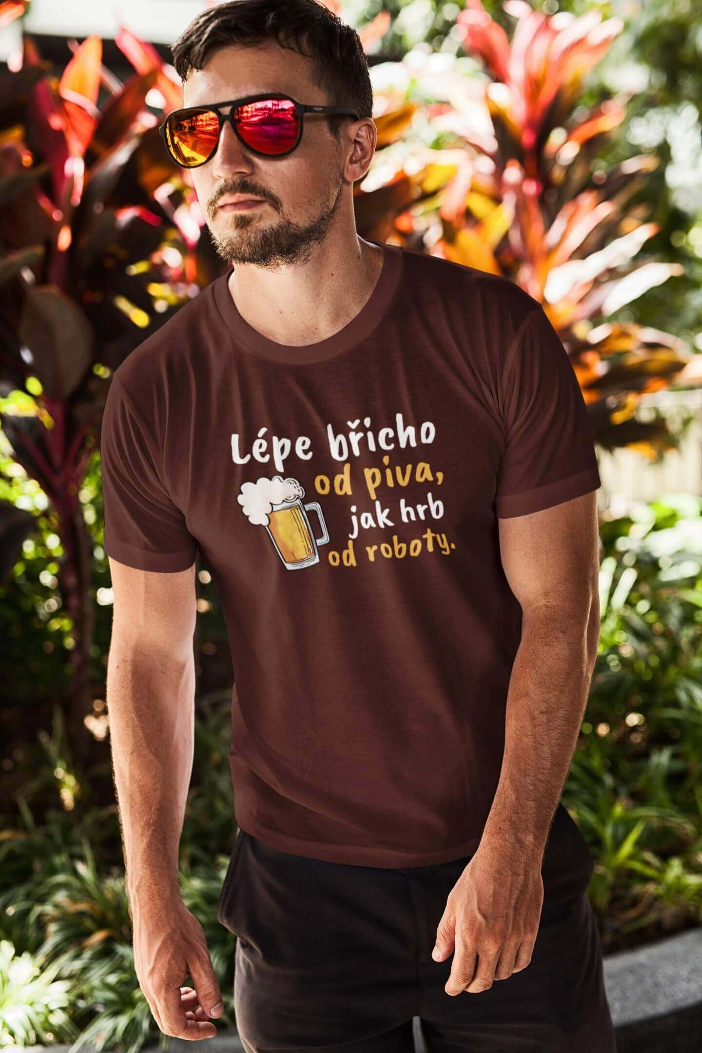 Pánské tričko Lépe břicho od piva