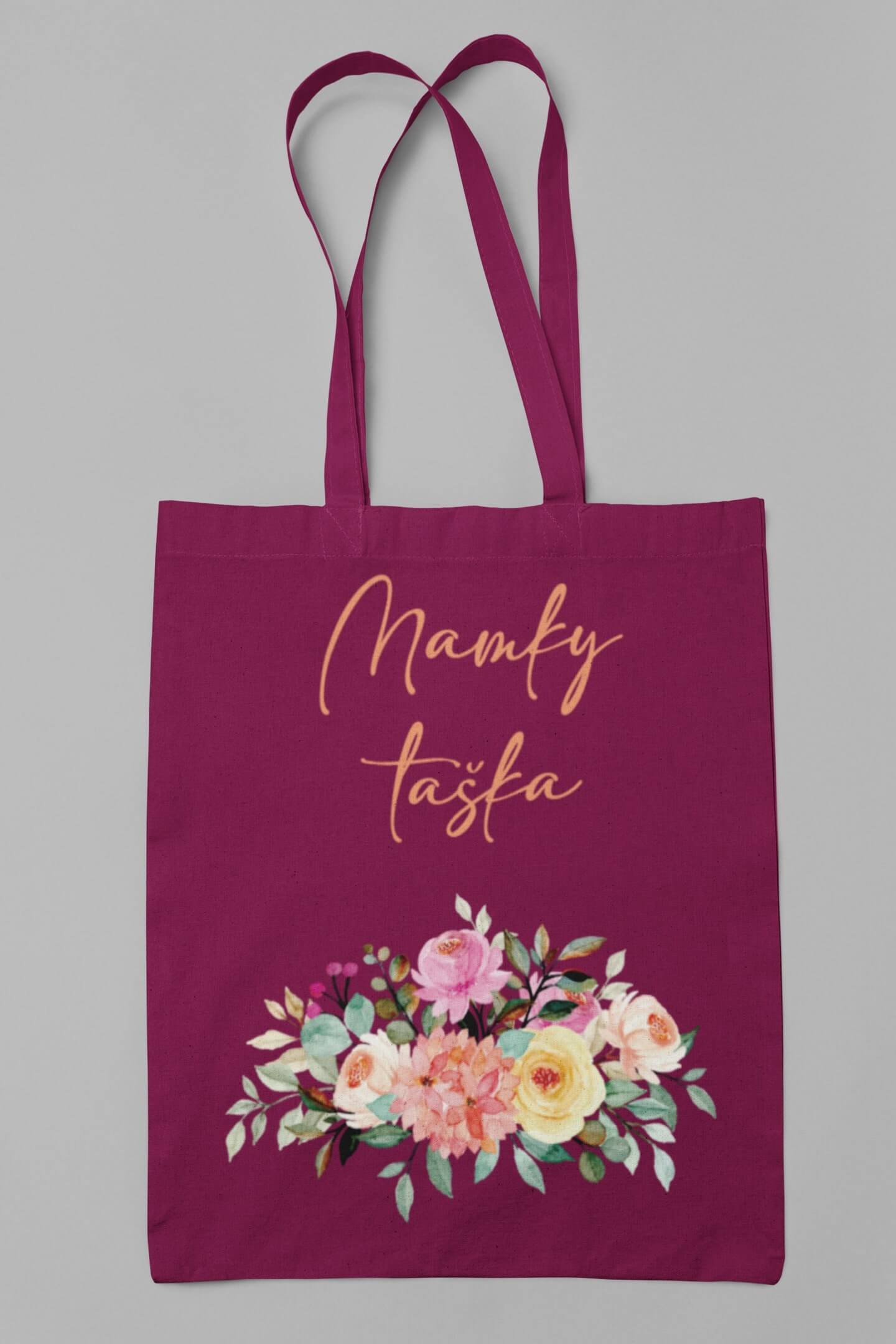Levně Bavlněná taška Mamky taška Barva: Fuchsiově červená