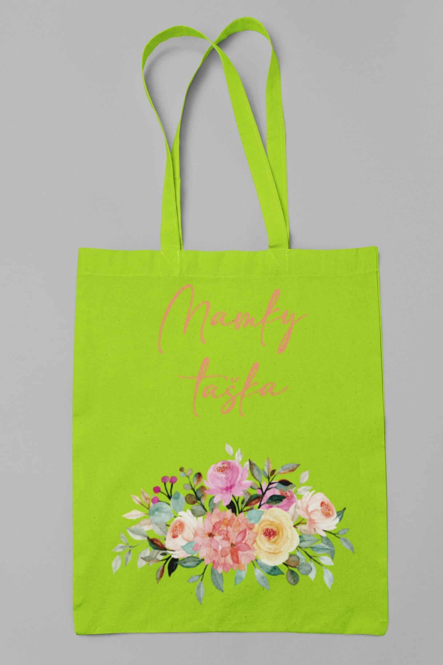 Bavlněná taška Mamky taška Barva: Limetková