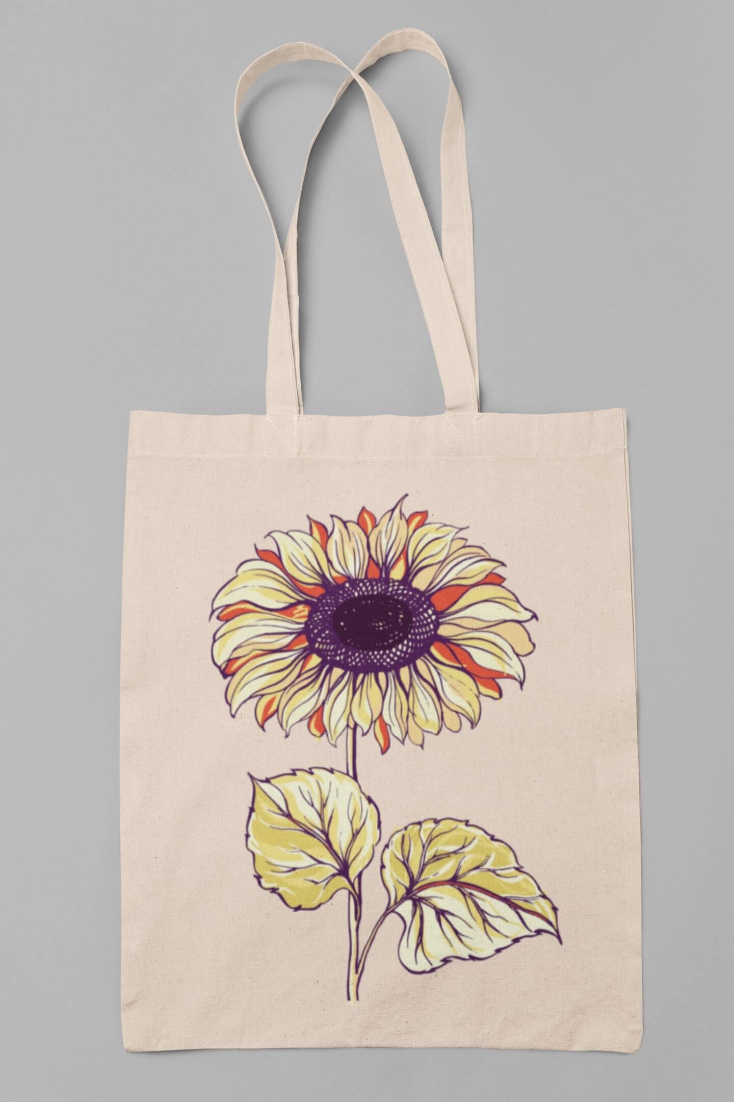 Bavlněná taška Slunečnice Barva: Béžová