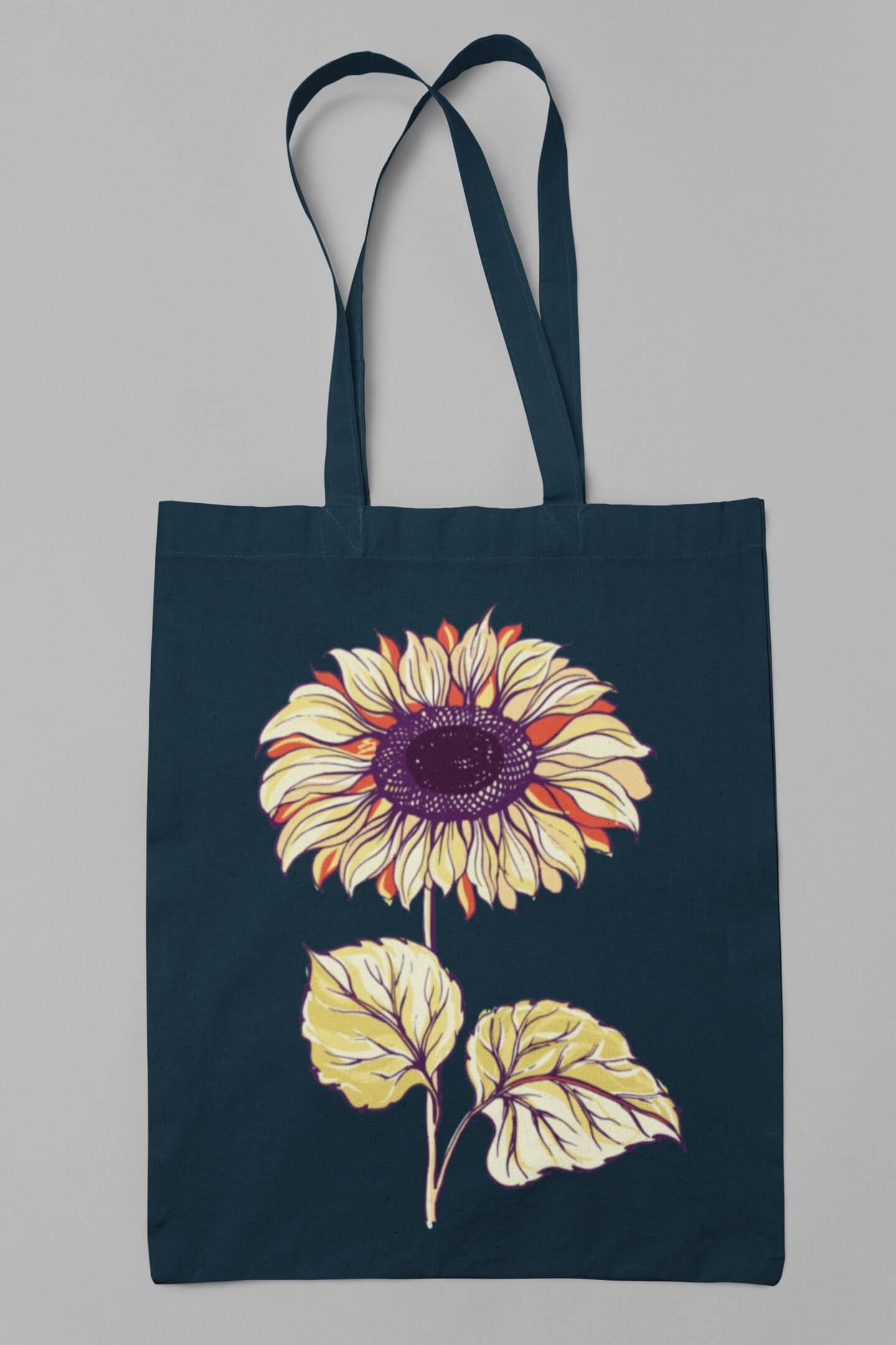 Bavlněná taška Slunečnice Barva: Petrolejová modrá